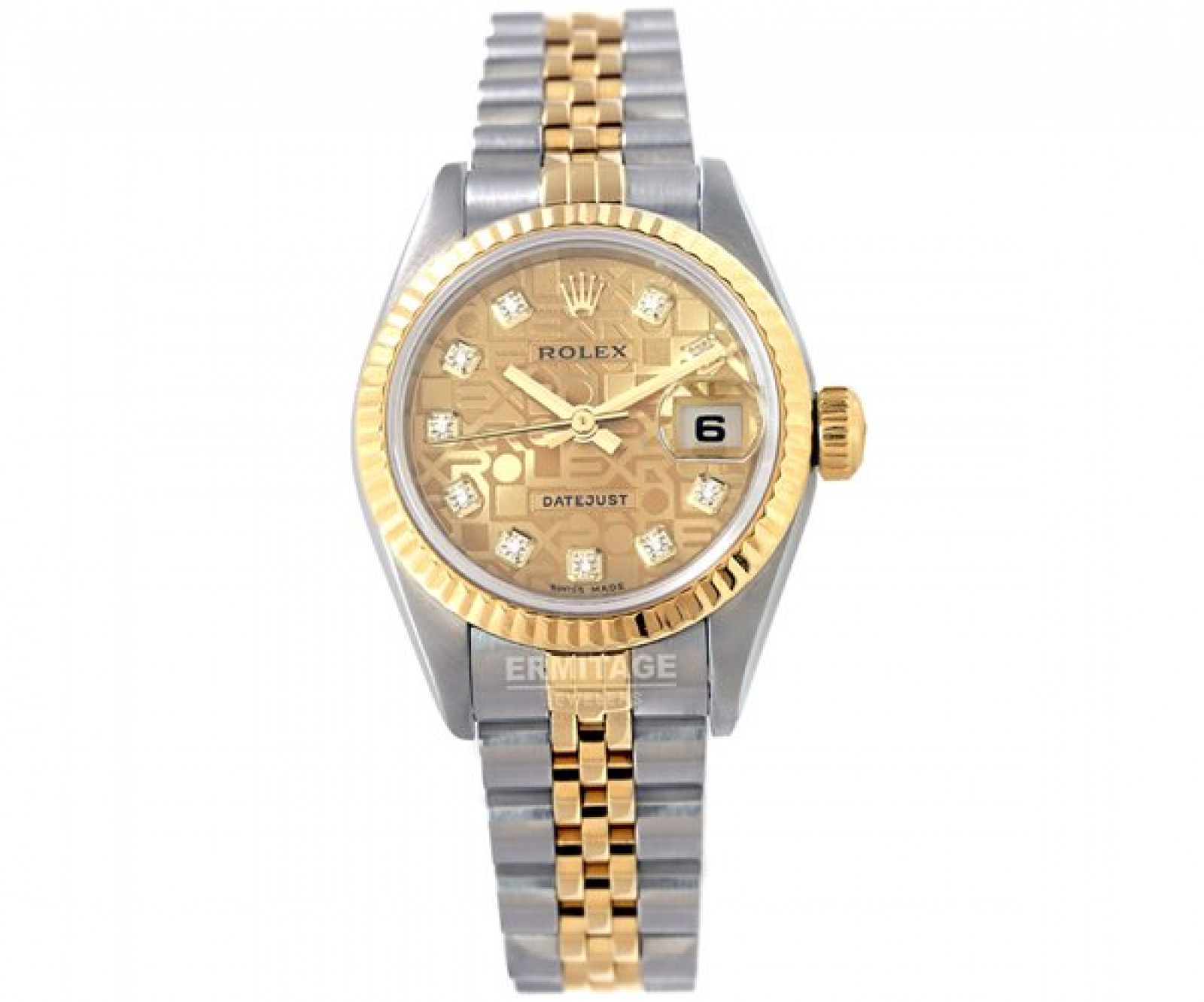 Pre-Owned Two Tone Rolex Datejust 79173 with Diamonds