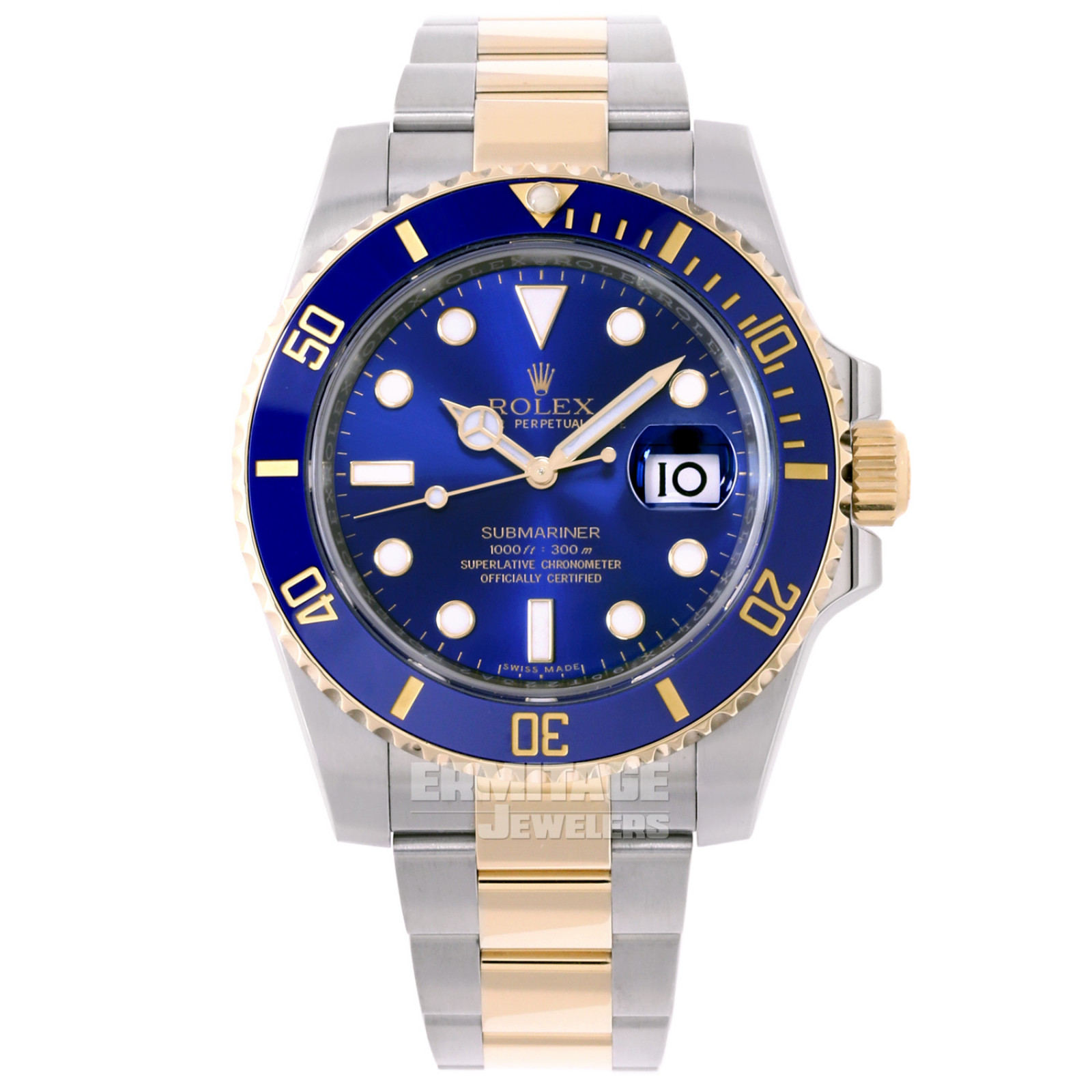 2015 Rolex Submariner 116613 Gold & Steel Blue