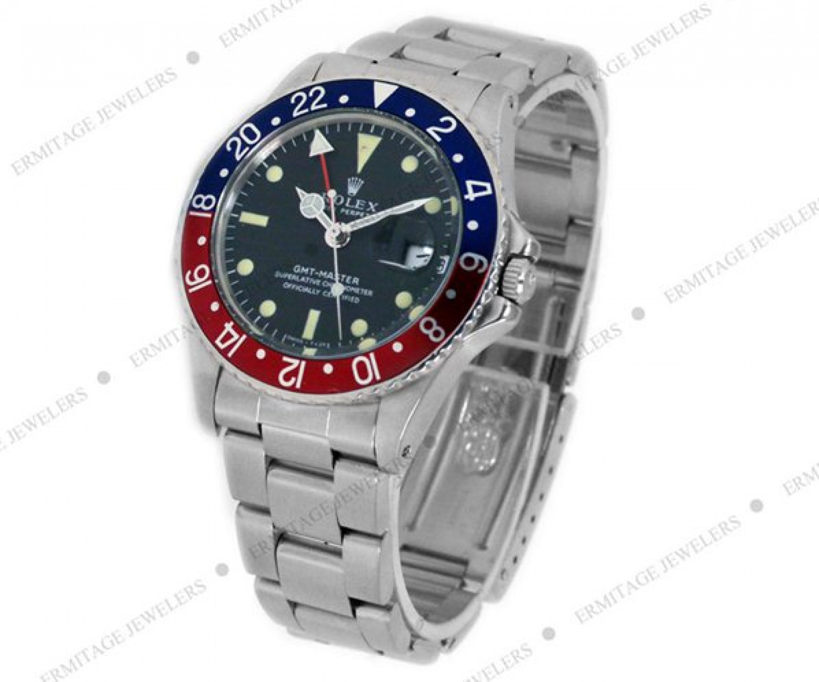 Vintage Rolex GMT-Master 1675 Pepsi Style Bezel with Black Dial 1970