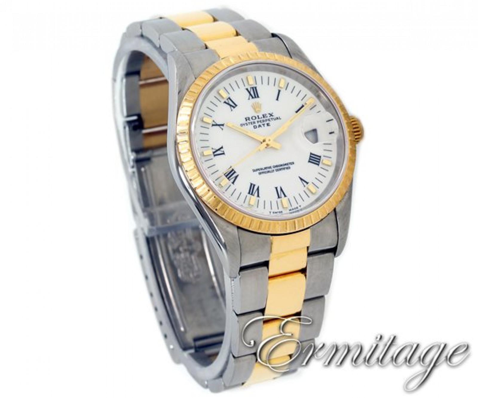 Rolex Date 15223 Gold & Steel White 2000