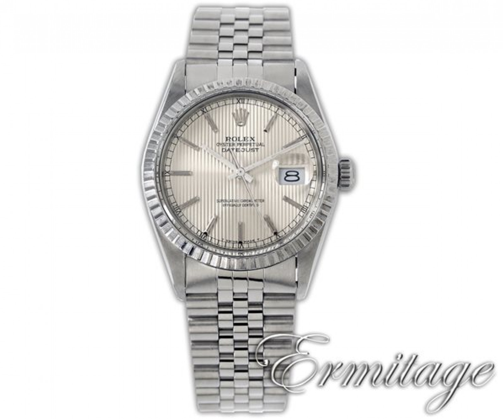 Pre-Owned Rolex Datejust 16030 with Silver Tapestry Dial