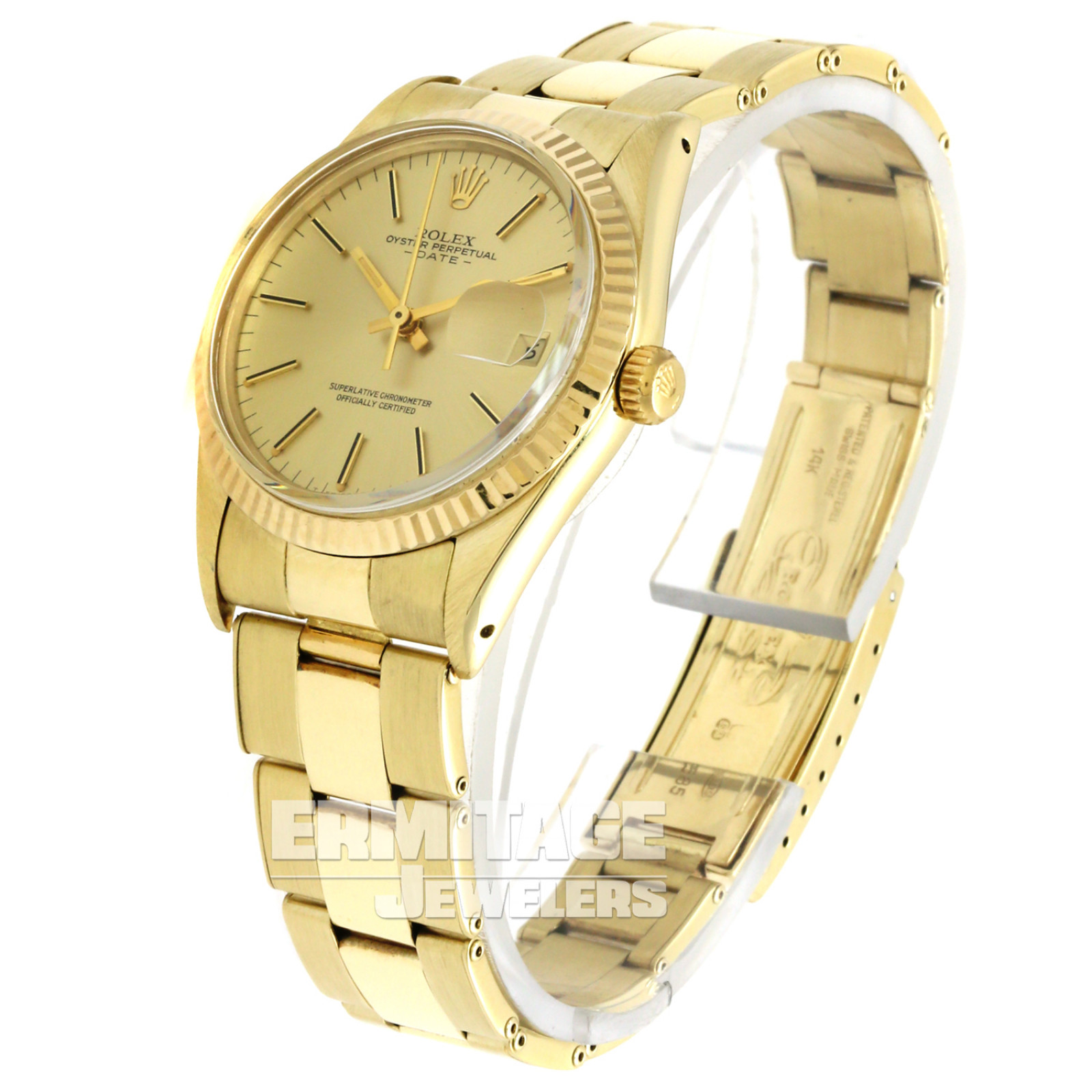 Pre-Owned Rolex Date 15037 with Champagne Dial