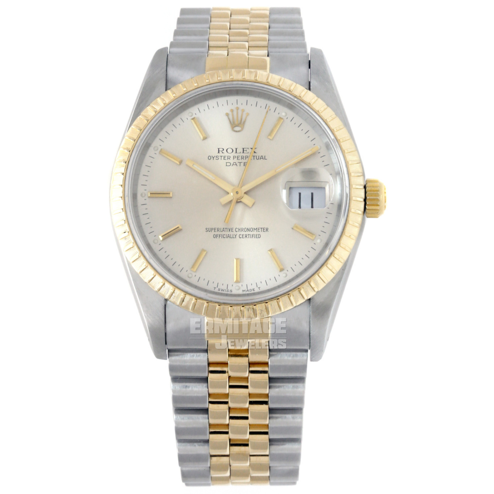 Pre-Owned Rolex Date 15223 with Steel Dial