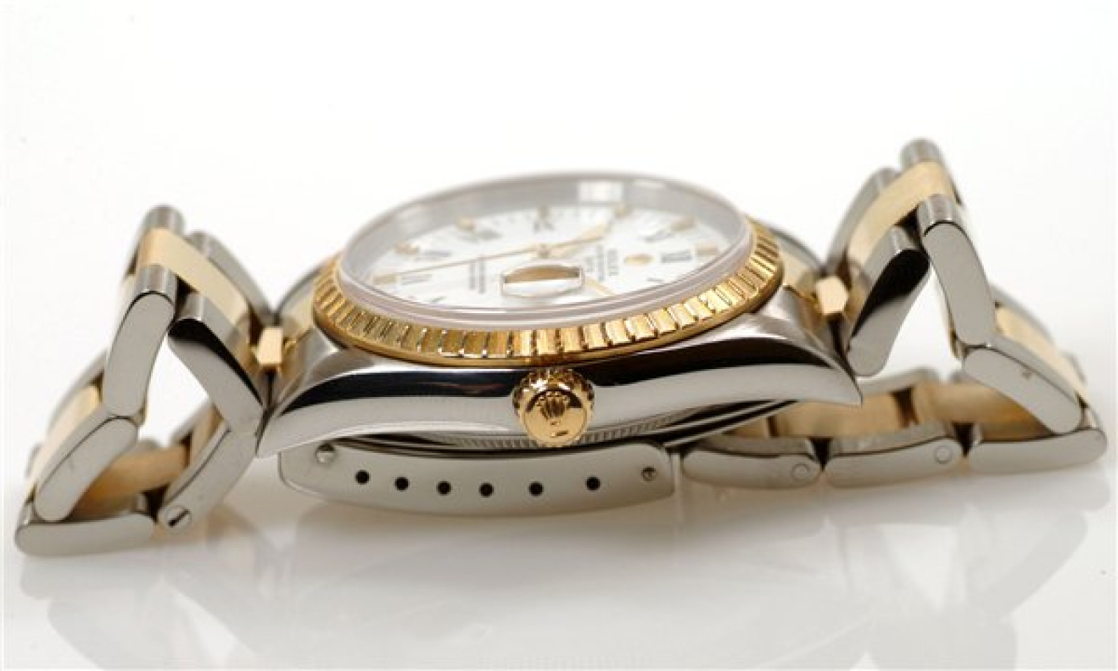 Rolex Date 15223 Gold & Steel White 1991
