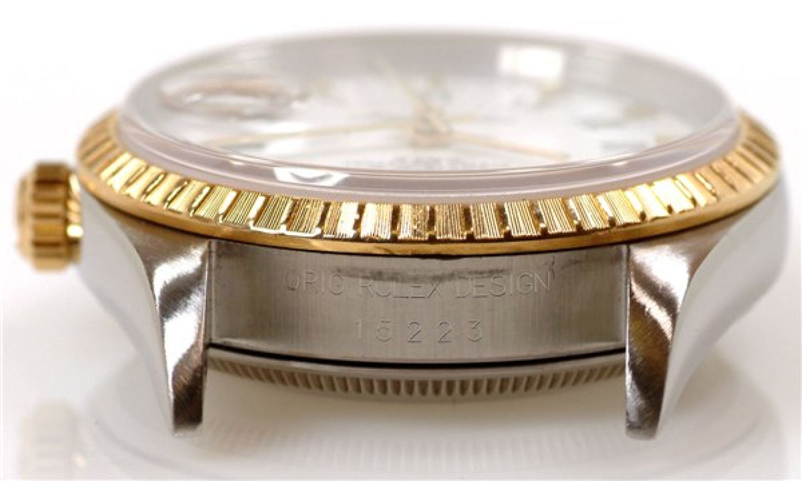 Rolex Date 15223 Gold & Steel White 1991