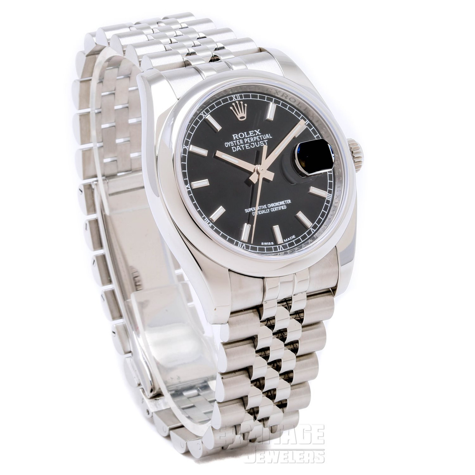 Classic Mens Rolex Datejust 116200 with Black Dial
