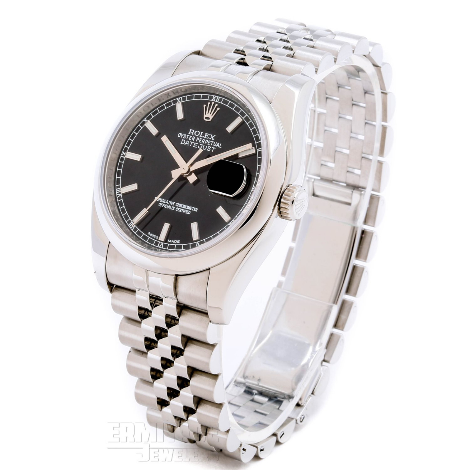 Classic Mens Rolex Datejust 116200 with Black Dial