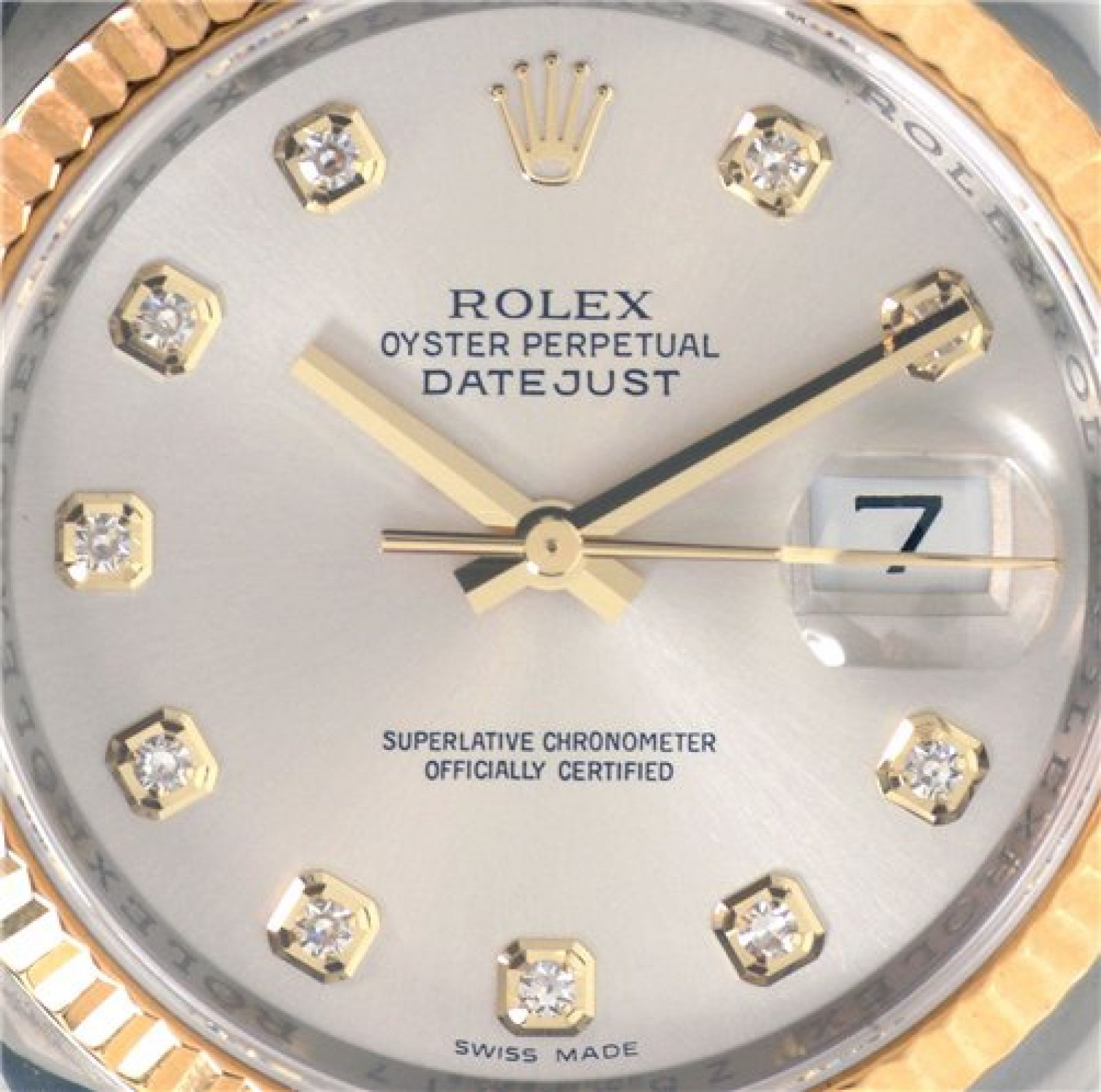 Rolex Datejust 116233 with Diamonds on Silver Dial