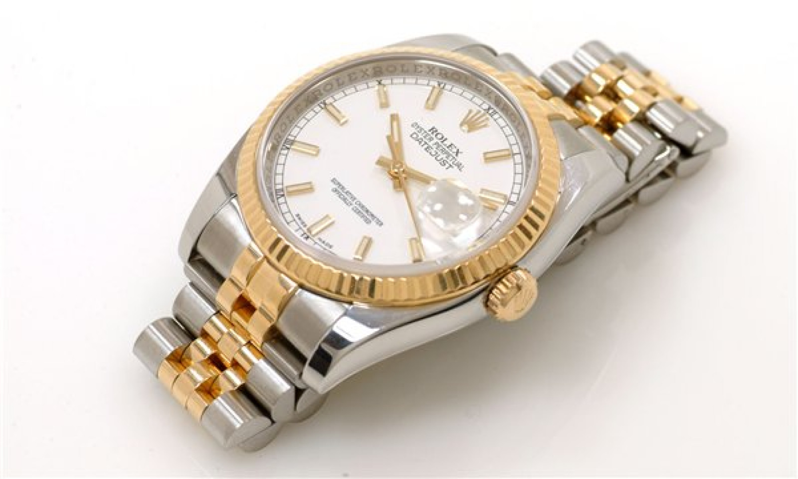 Rolex Datejust 116233 Gold & Steel White Luminous