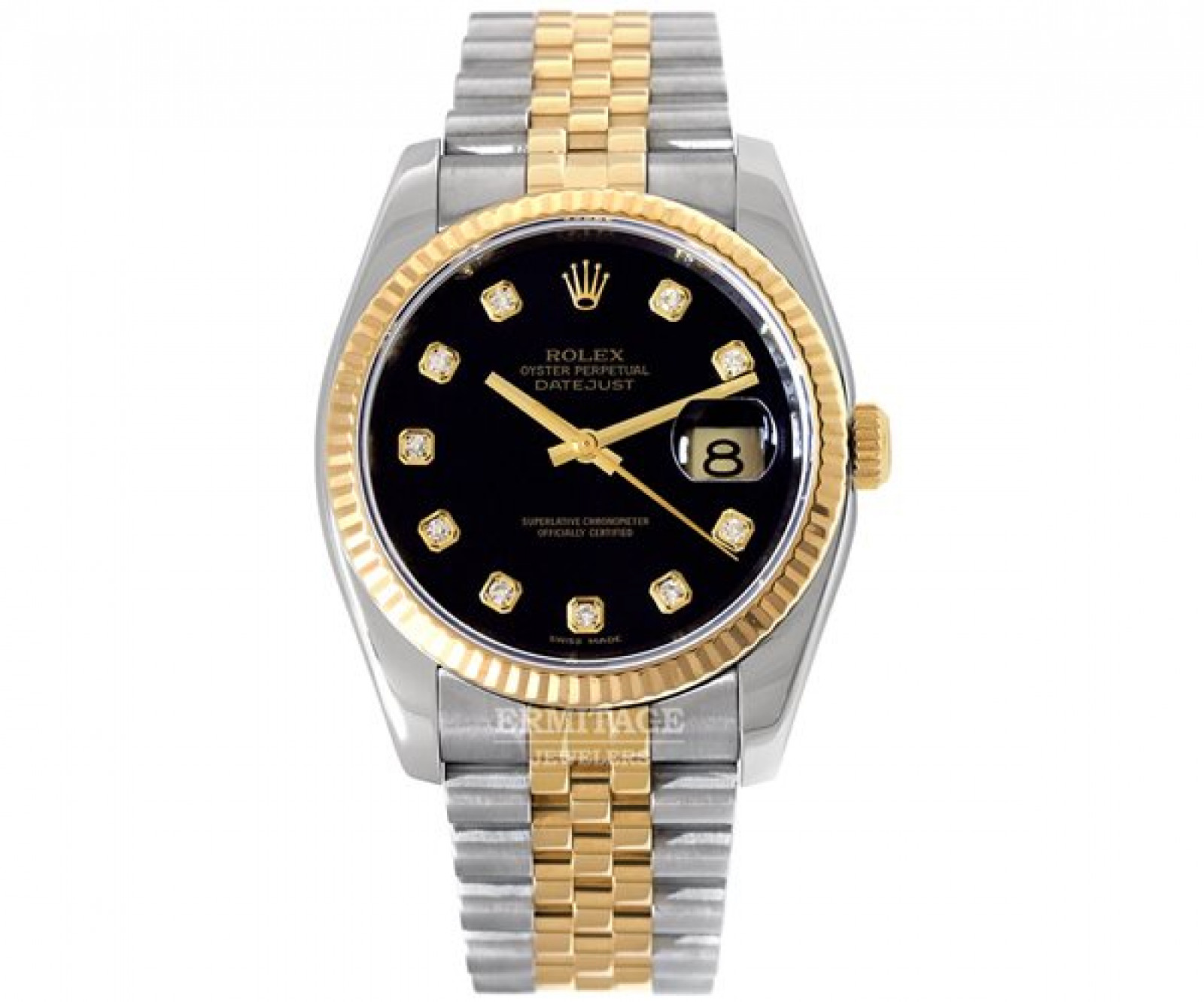 Pre-Owned Two Tone Rolex Datejust 116233 with Diamonds