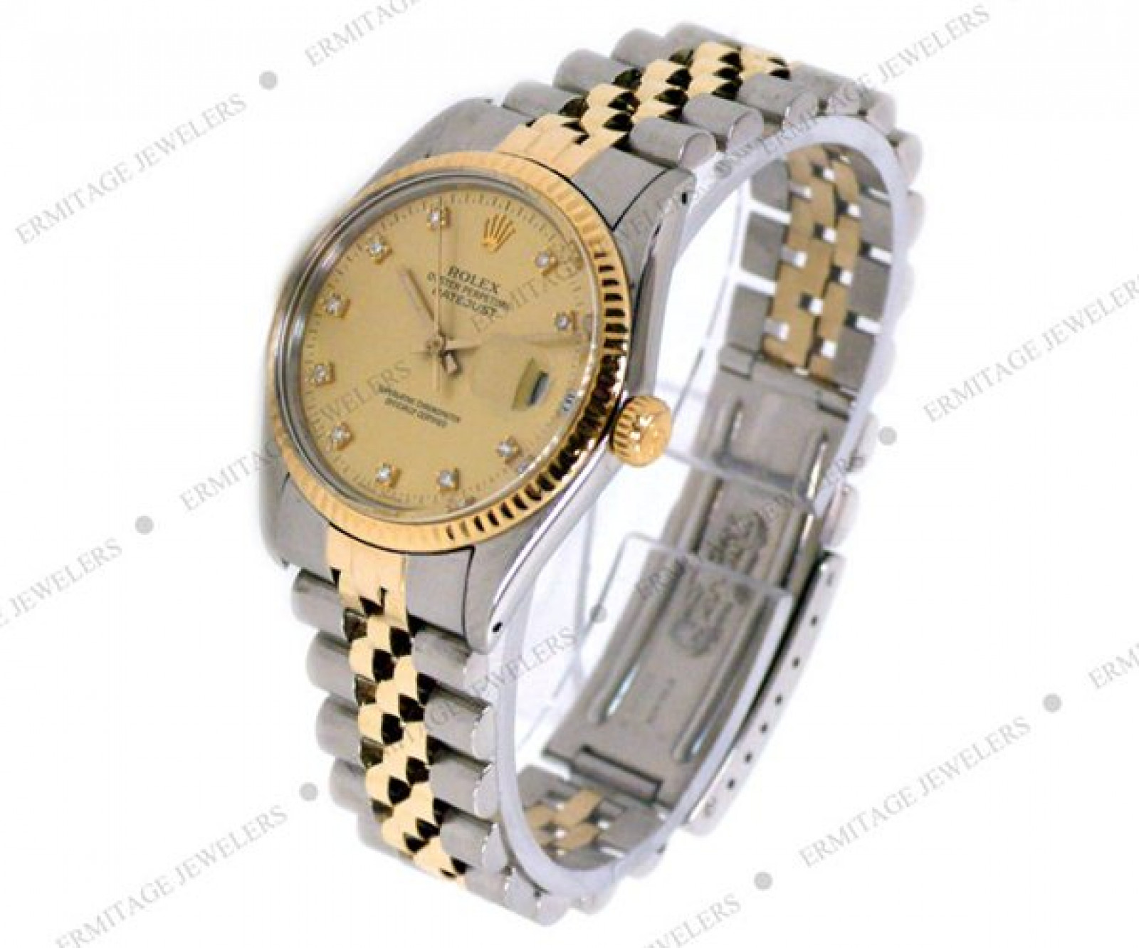 Pre-Owned Two Tone Rolex Datejust 16013 with Diamonds