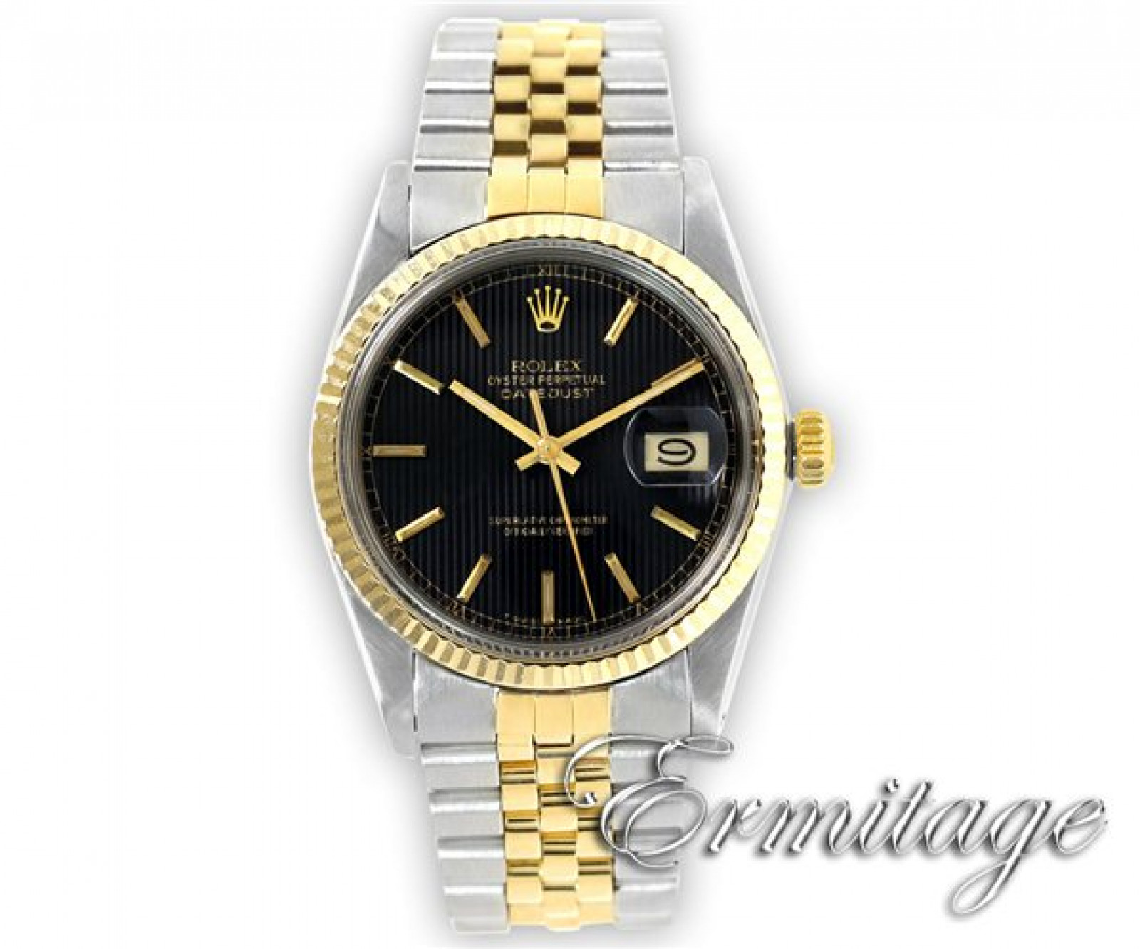 Rolex Datejust 16013 Gold & Steel with Black Dial