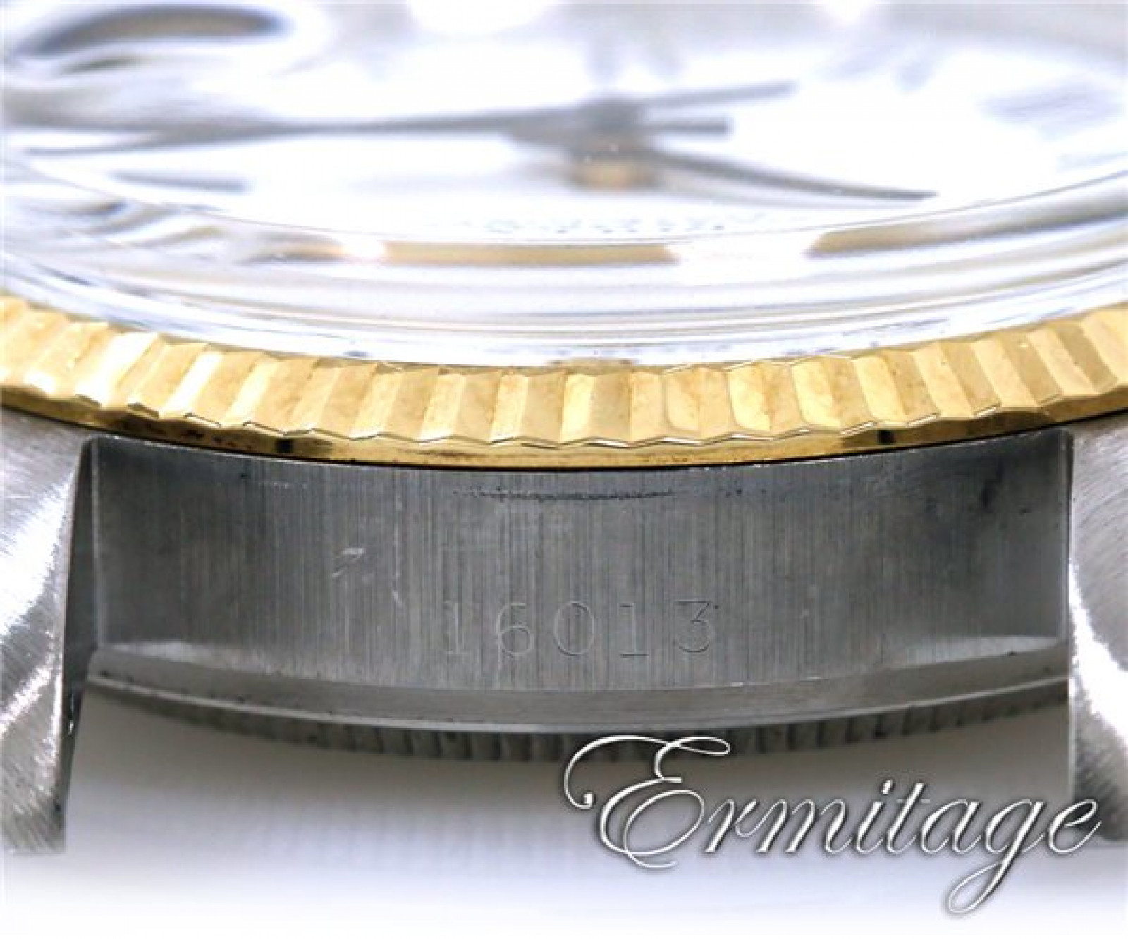 Rolex Datejust 16013 Gold & Steel with White Dial & Roman Markers