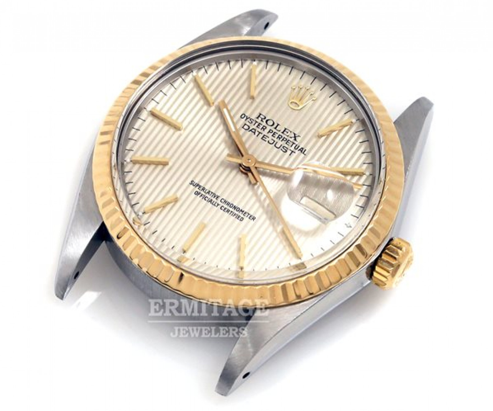 Used Rolex Datejust 16013 with Silver Tapestry Dial