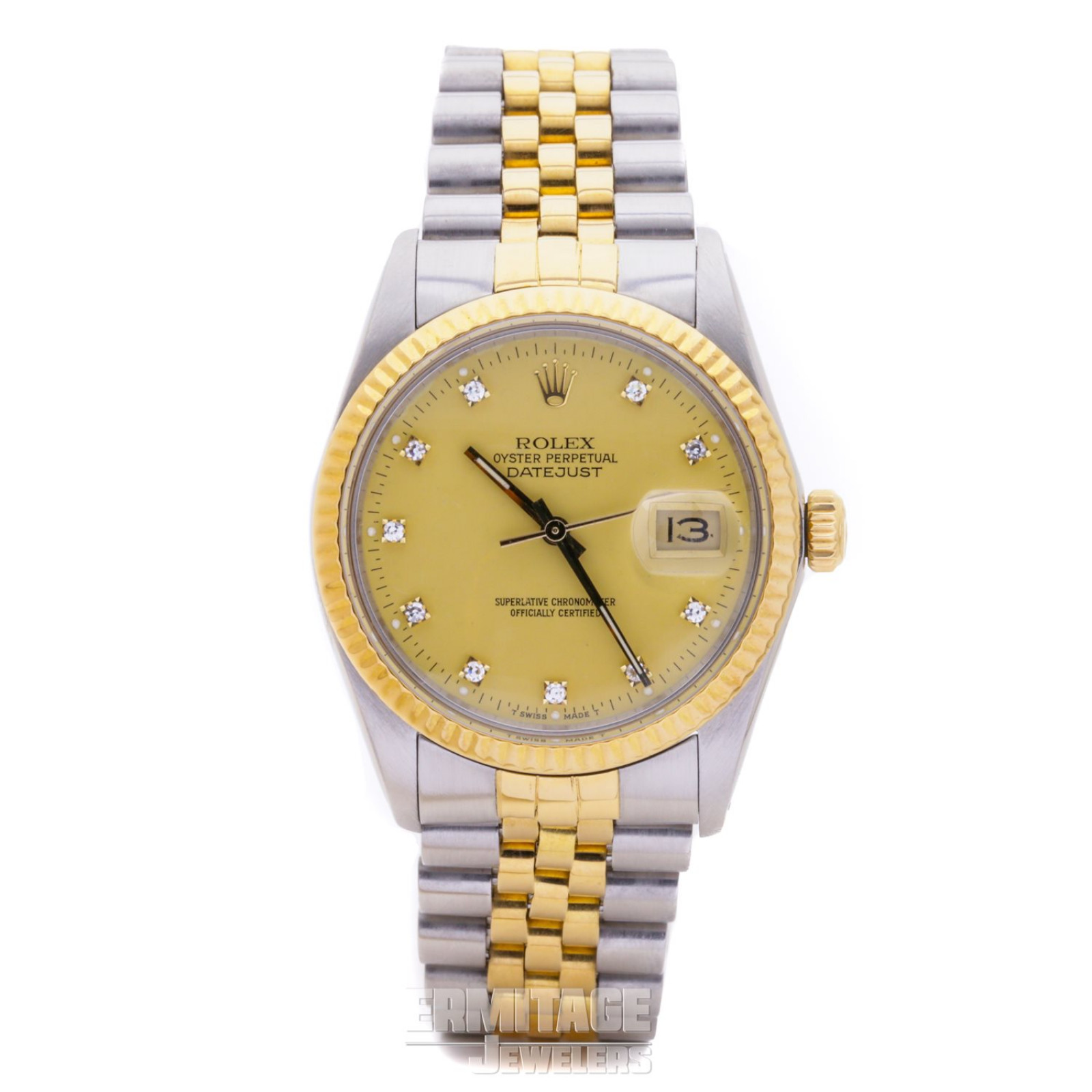 Diamond Rolex Datejust 16013 with Champagne Dial
