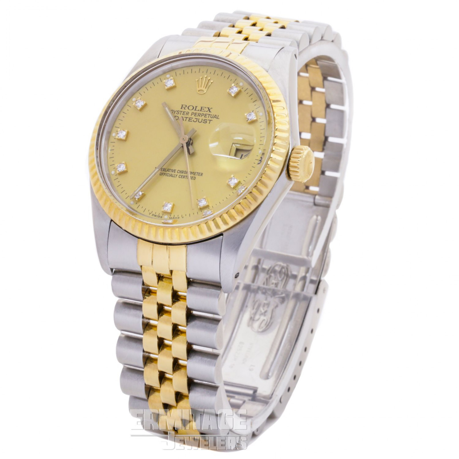 Diamond Rolex Datejust 16013 with Champagne Dial