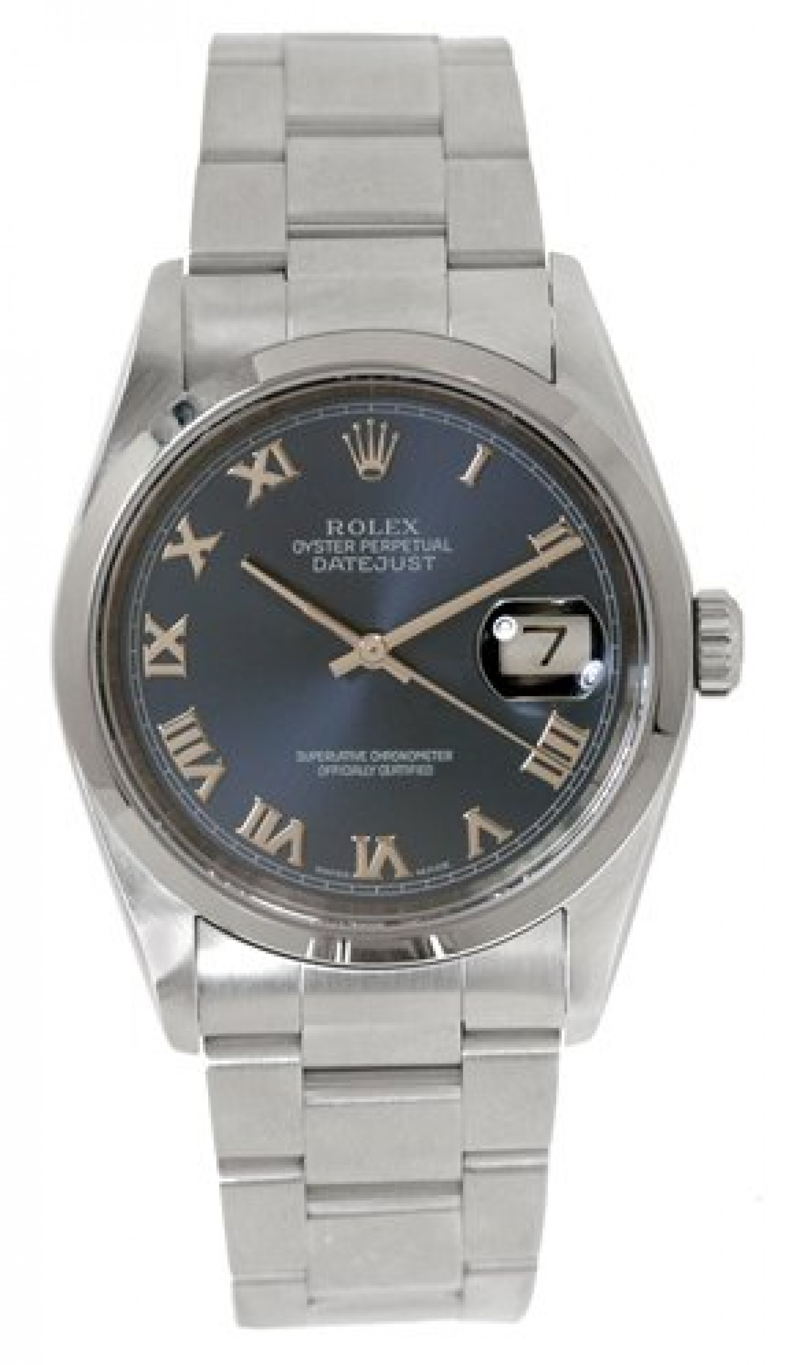Pre-Owned Rolex Datejust 16200 Steel with Blue Dial