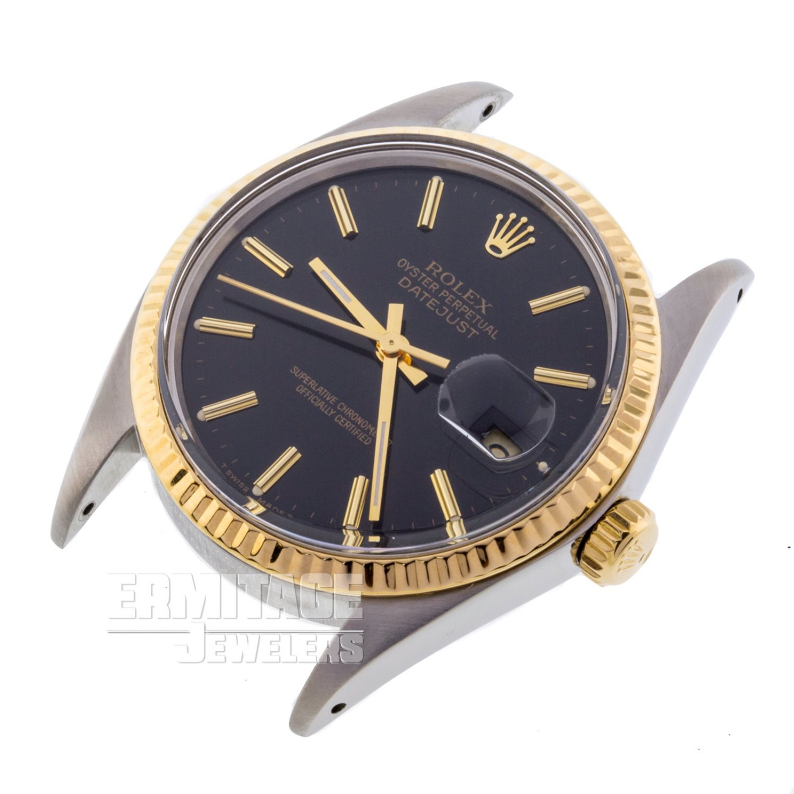 36 mm Rolex Datejust 16013 Gold & Steel on Jubilee with Black Dial