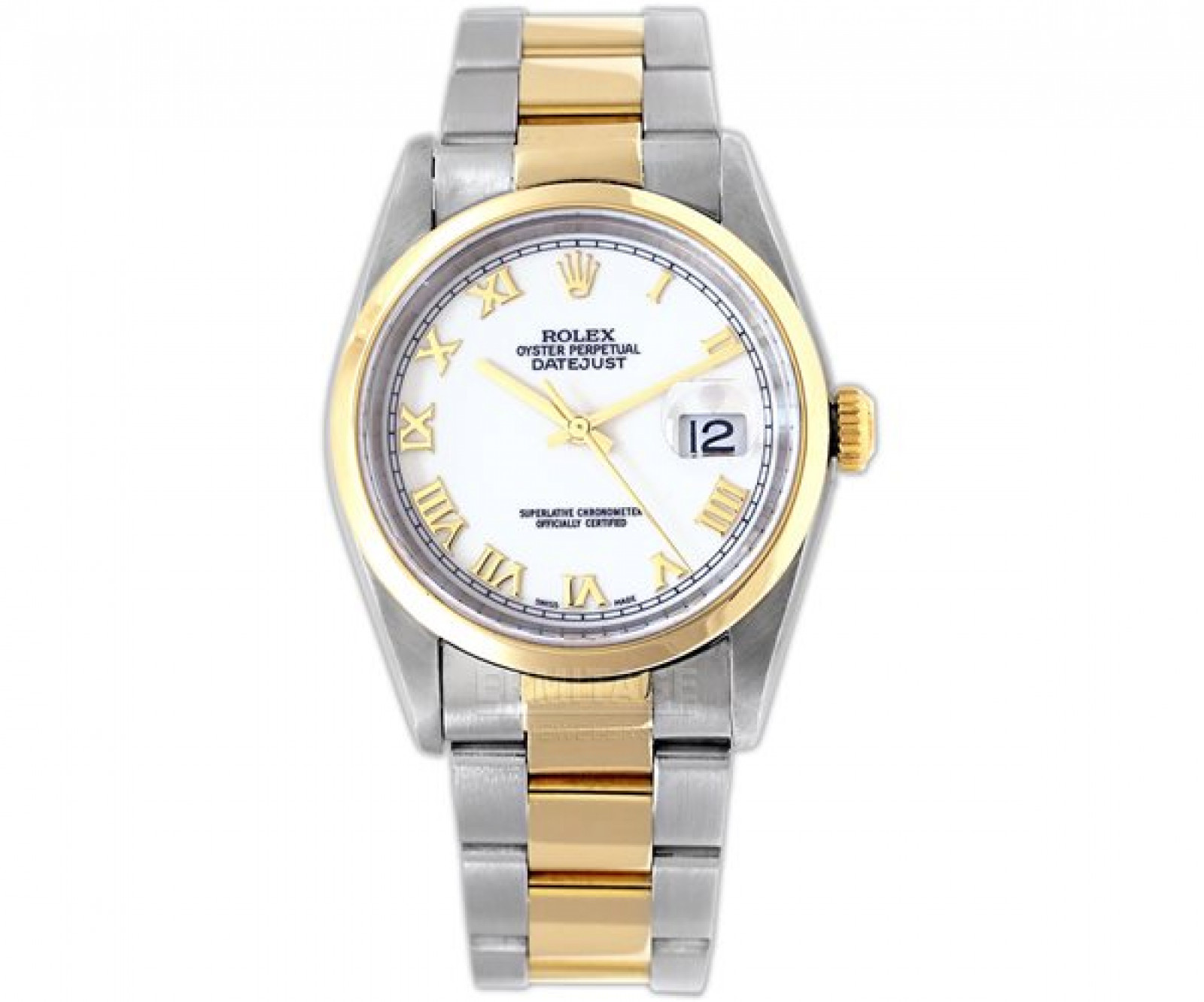 Rolex Datejust 16203 Gold & Steel with White Dial