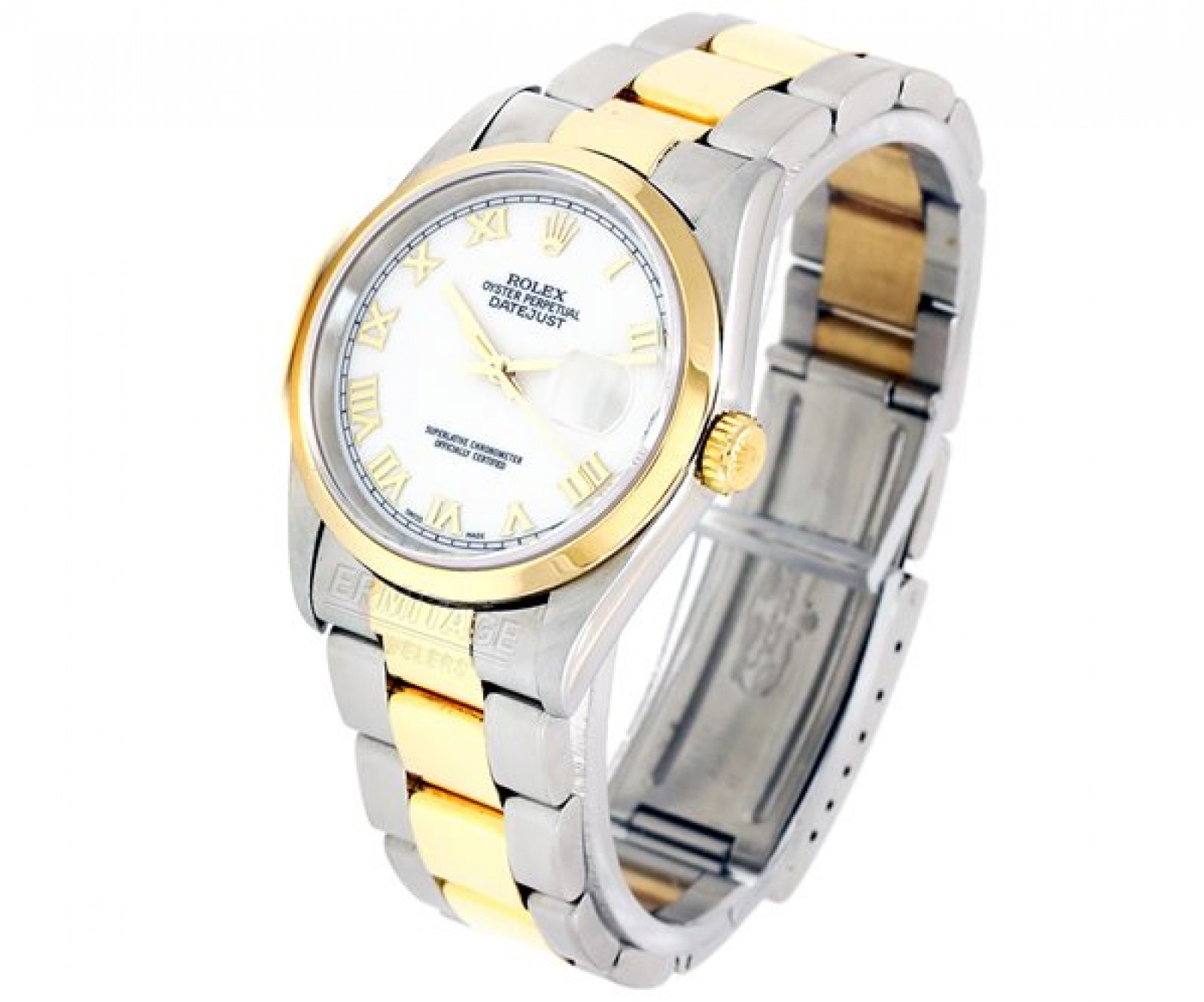 Rolex Datejust 16203 Gold & Steel with White Dial
