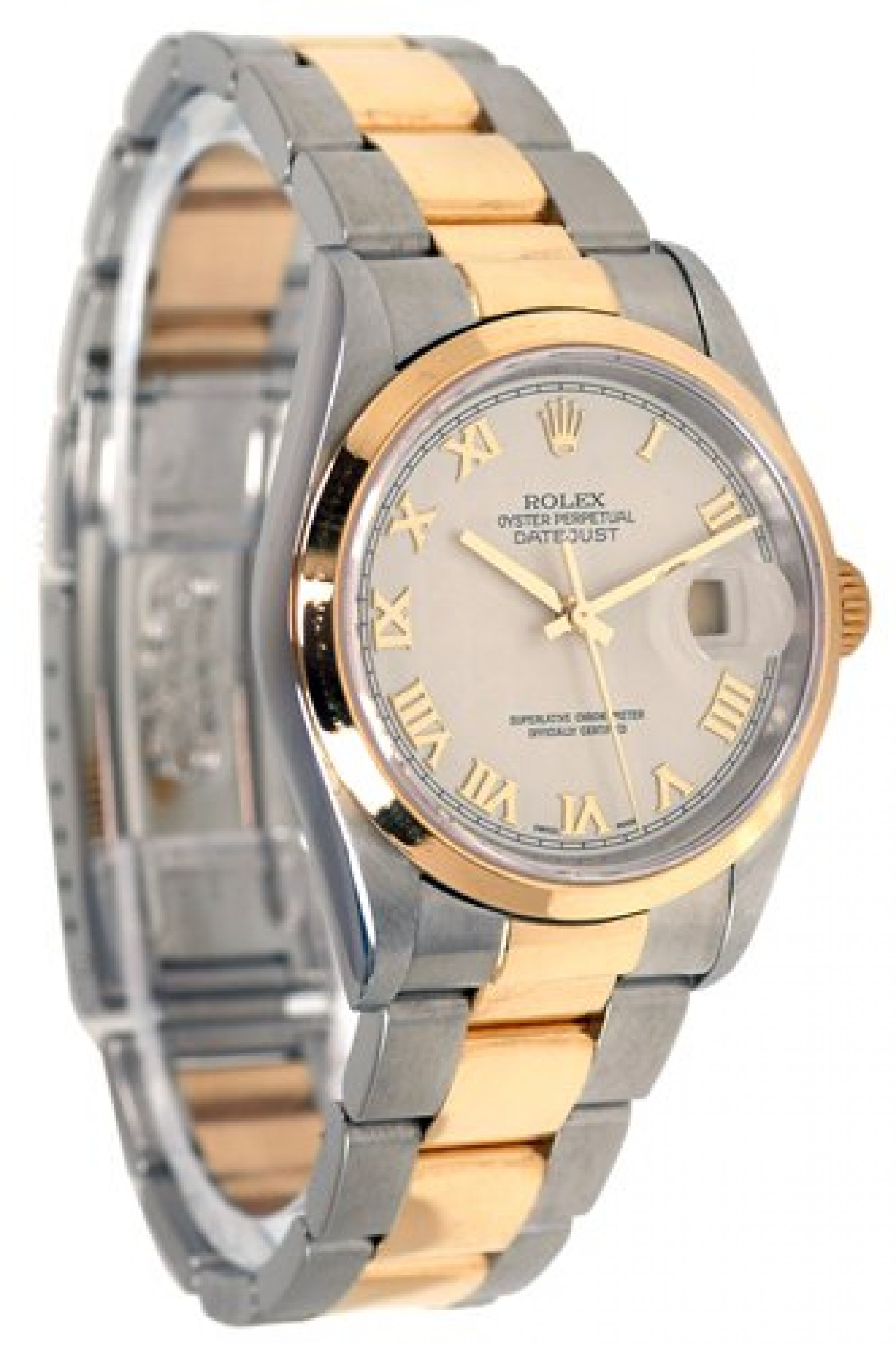 Rolex Datejust 16203 Gold & Steel with Ivory