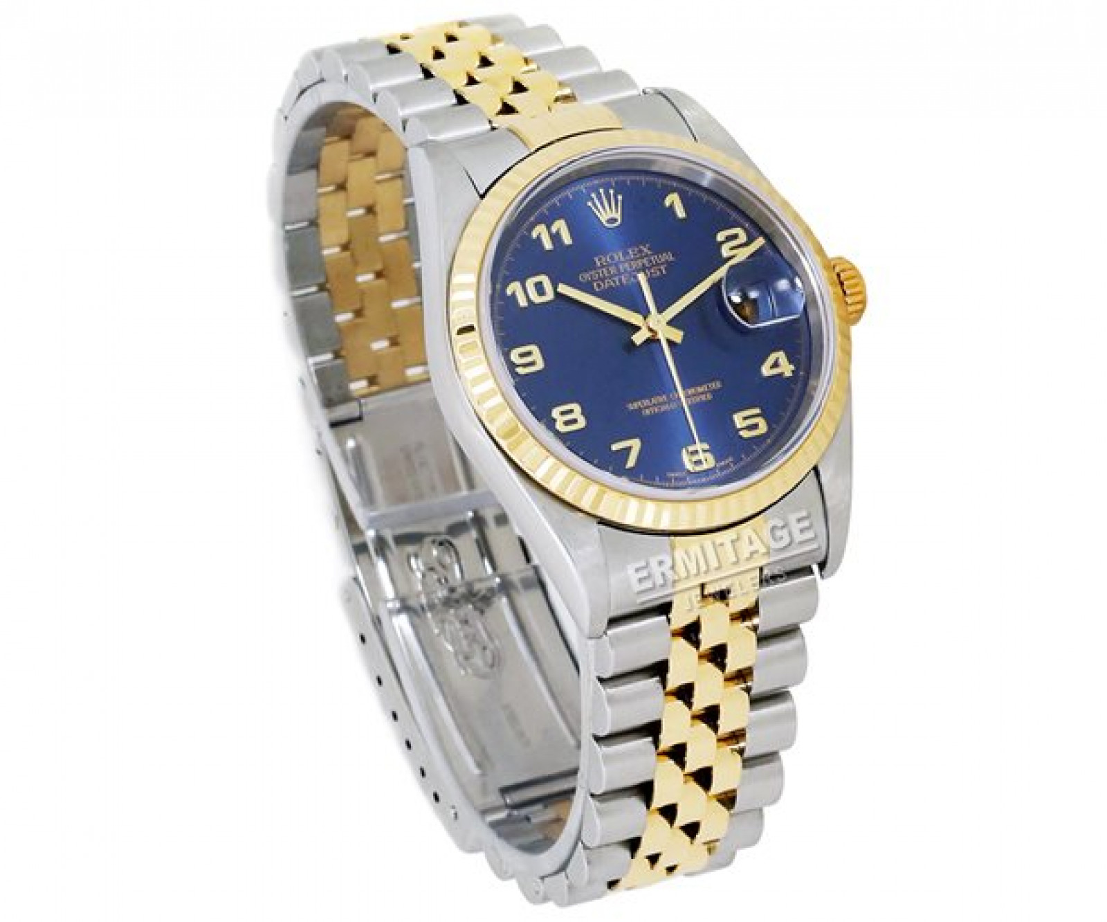 Rolex Datejust 16233 Gold & Steel With Blue Dial