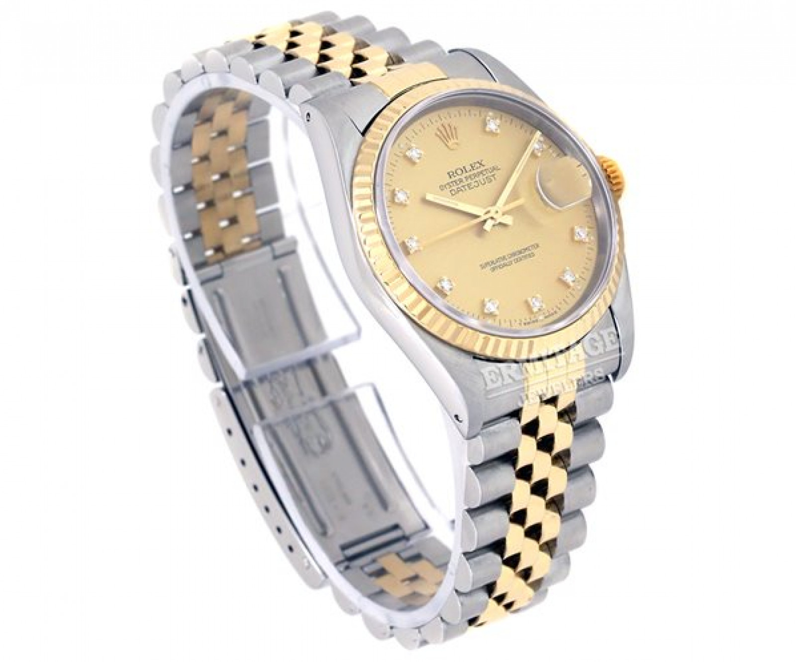 Pre-Owned Rolex Datejust 16233 with Diamonds Gold & Steel