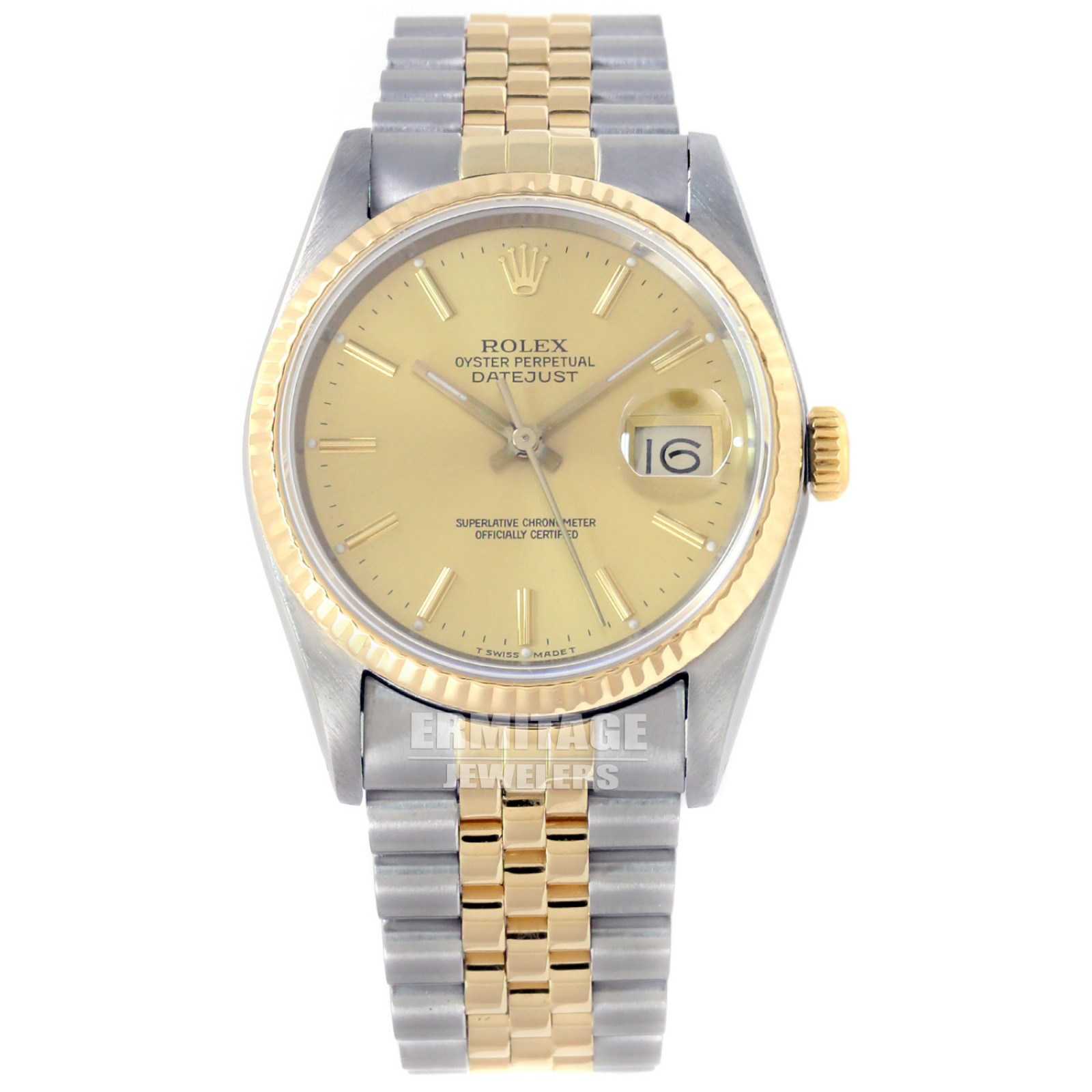 Pre-Owned Rolex Datejust 16233 with Champagne Dial