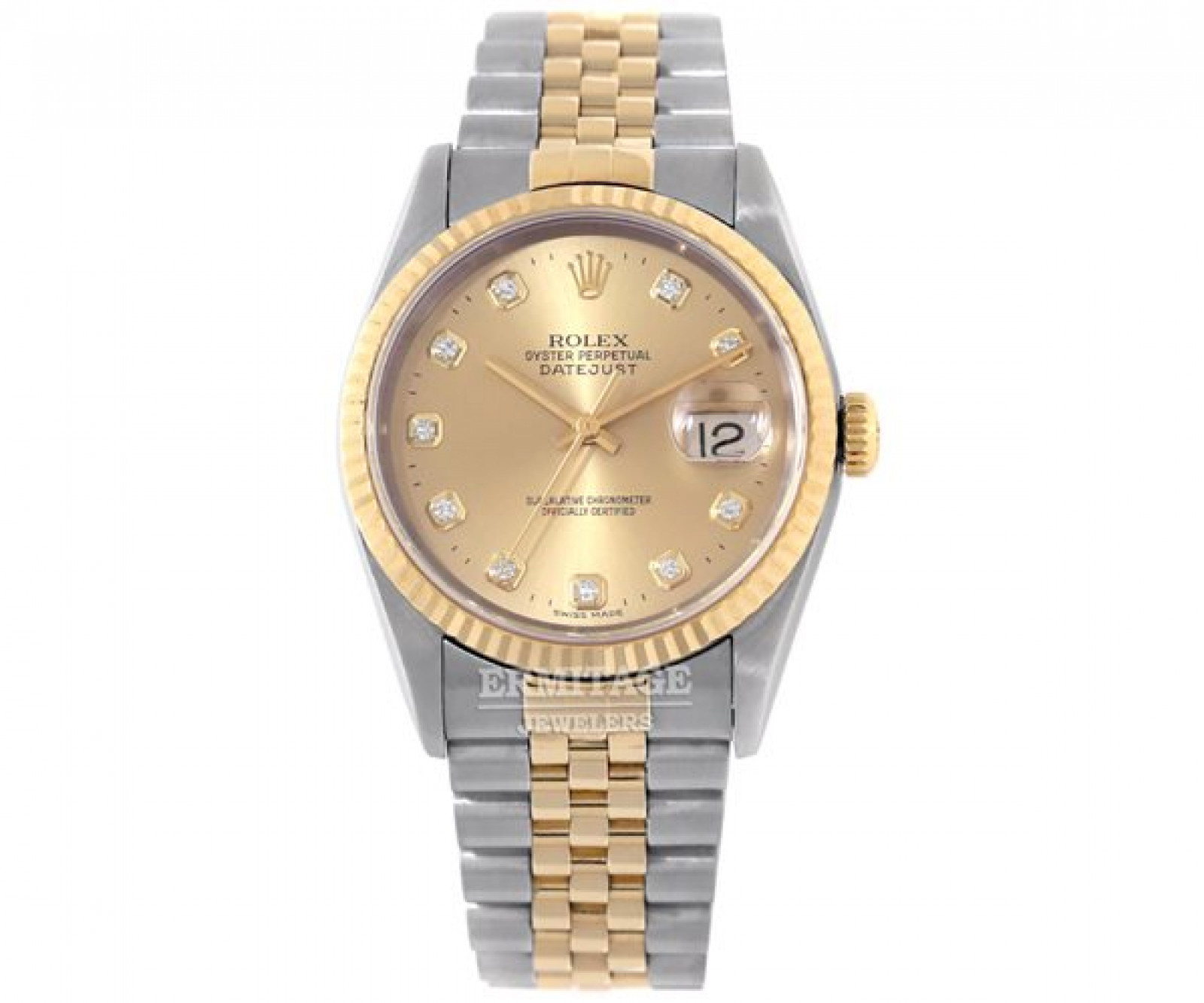 Pre-Owned Yellow Gold Rolex Datejust 16233 with Champagne Dial