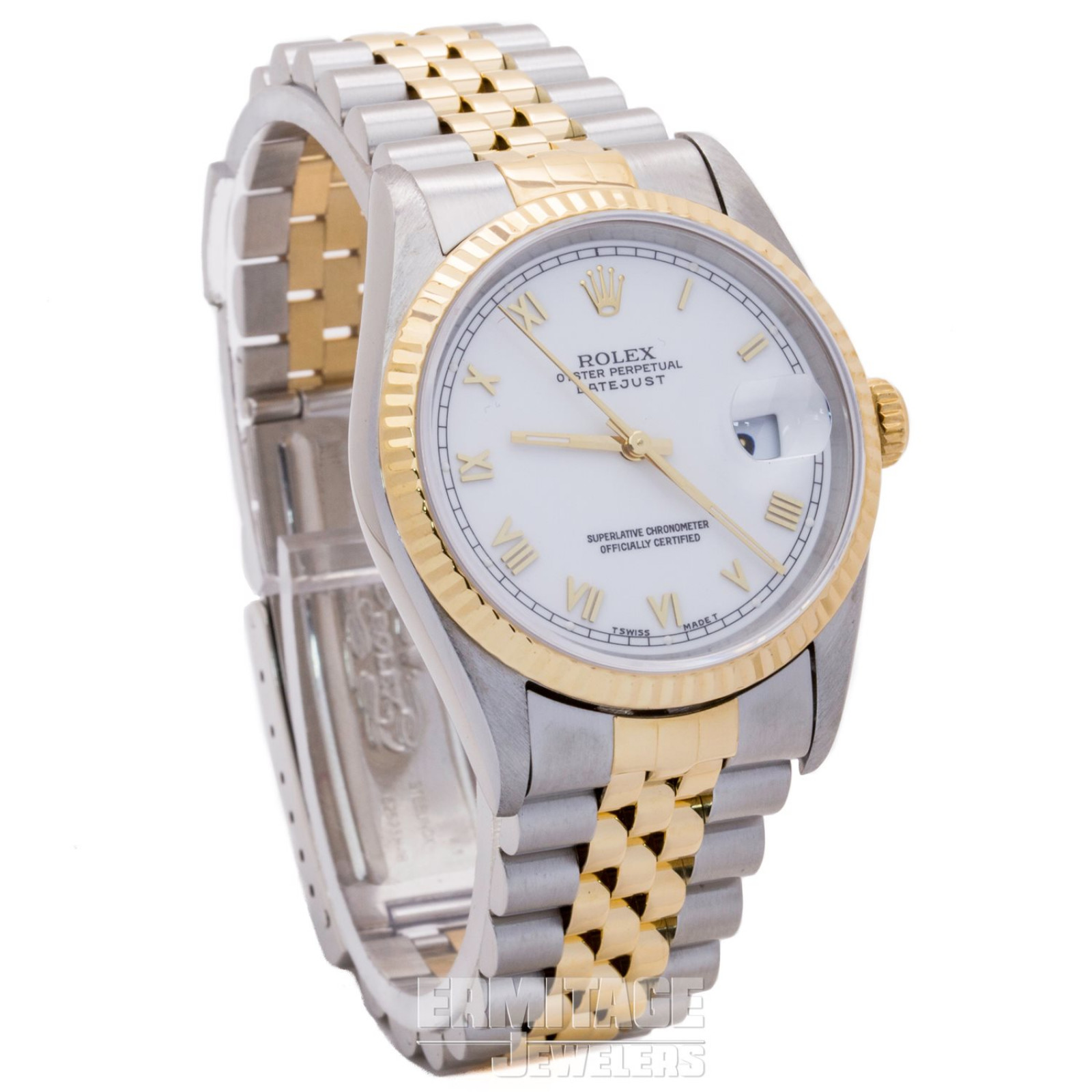 Two Tone Rolex Datejust 16233 with White Dial