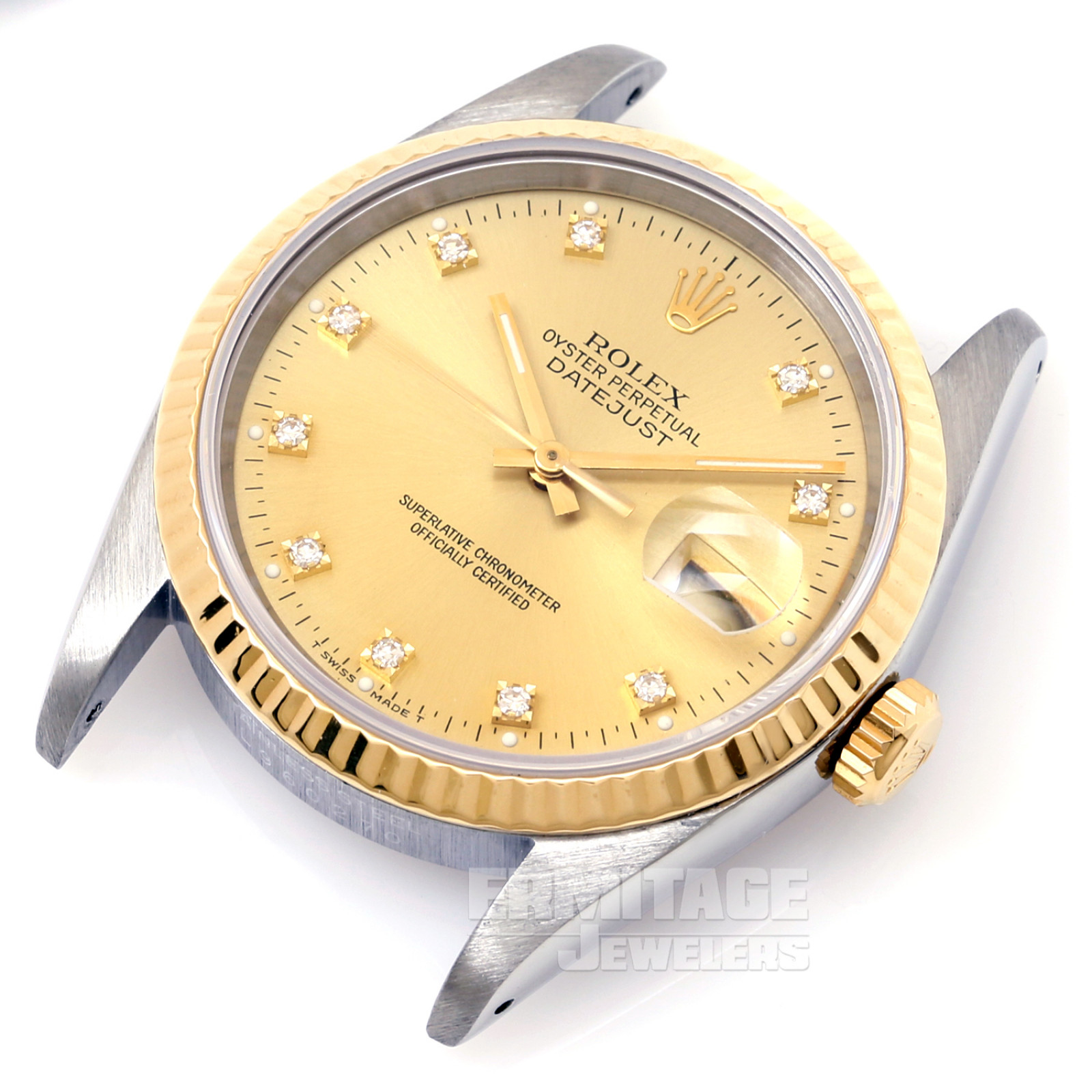 36 mm Rolex Datejust 16233 Gold & Steel on Oyster with Champagne Dial