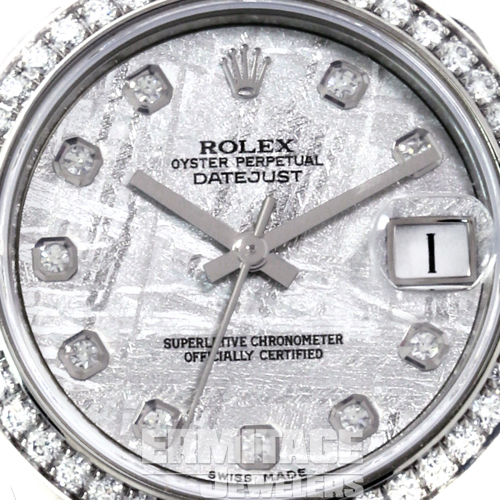 Rolex Mid-Size Ladies Datejust 178384 with Meteorite Diamond Dial