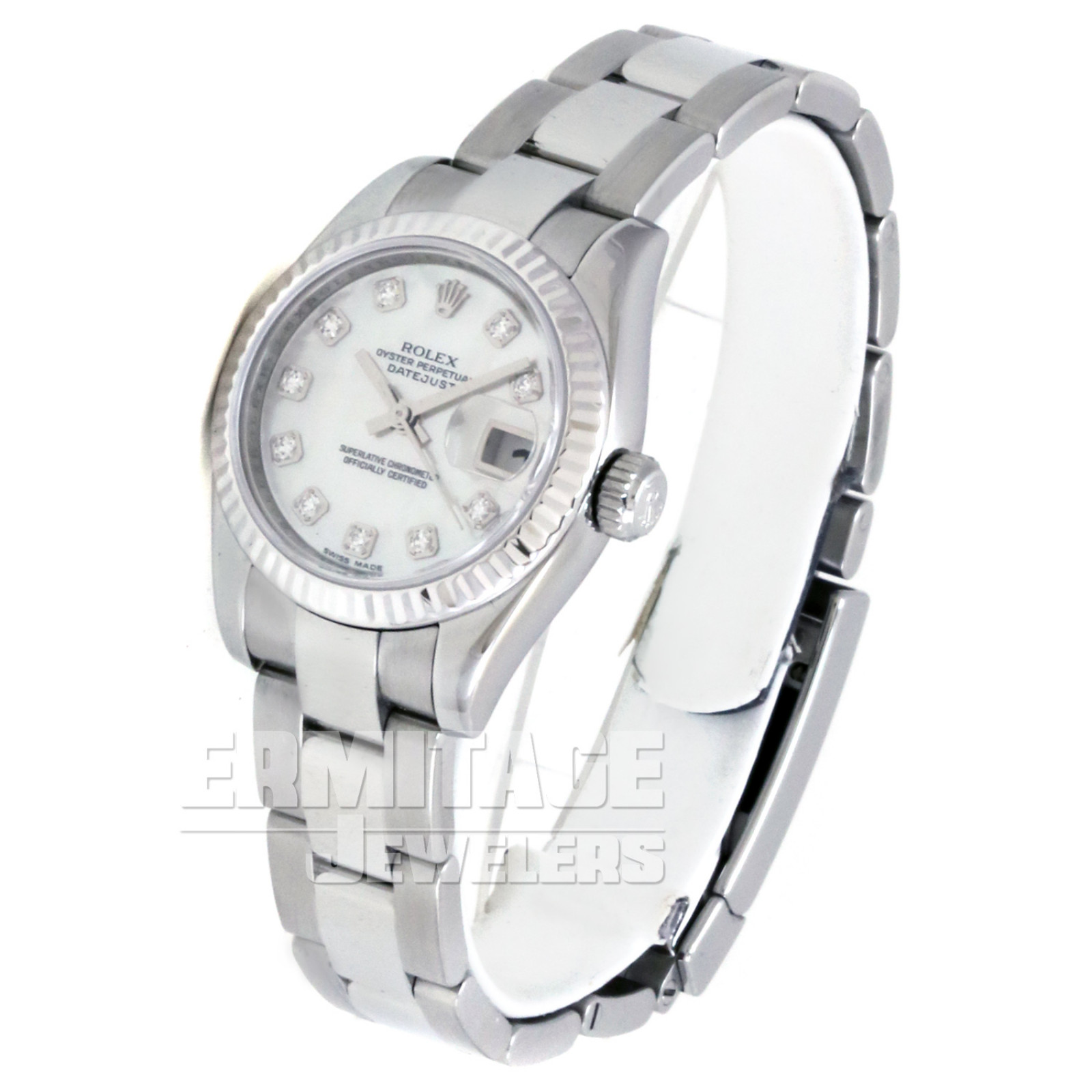 Pre-Owned Rolex Datejust 179174 with Luminous White Dial