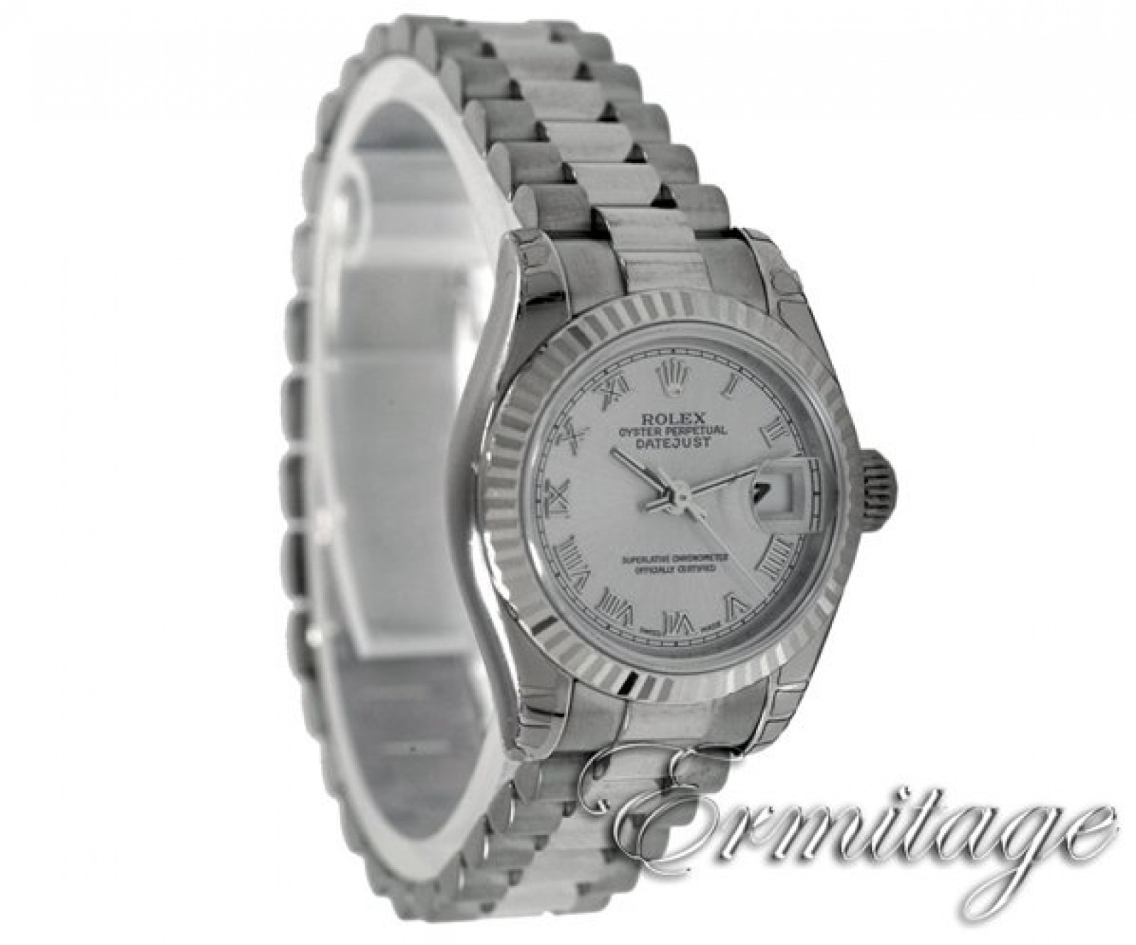 Rolex Datejust 179179 White Gold with Rhodium Dial & Roman Markers
