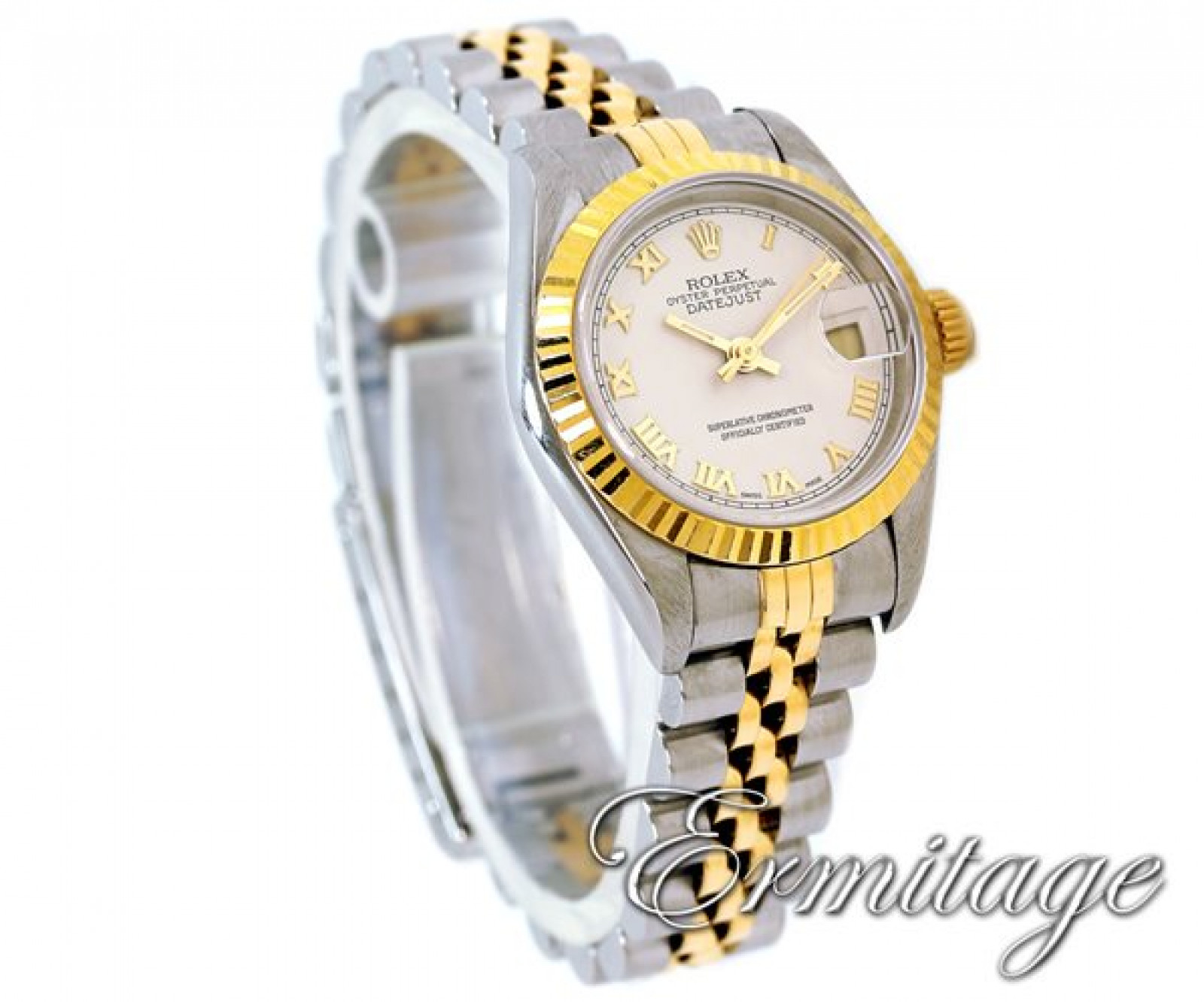 Rolex Datejust 69173 Gold & Steel with White Dial Year 1998