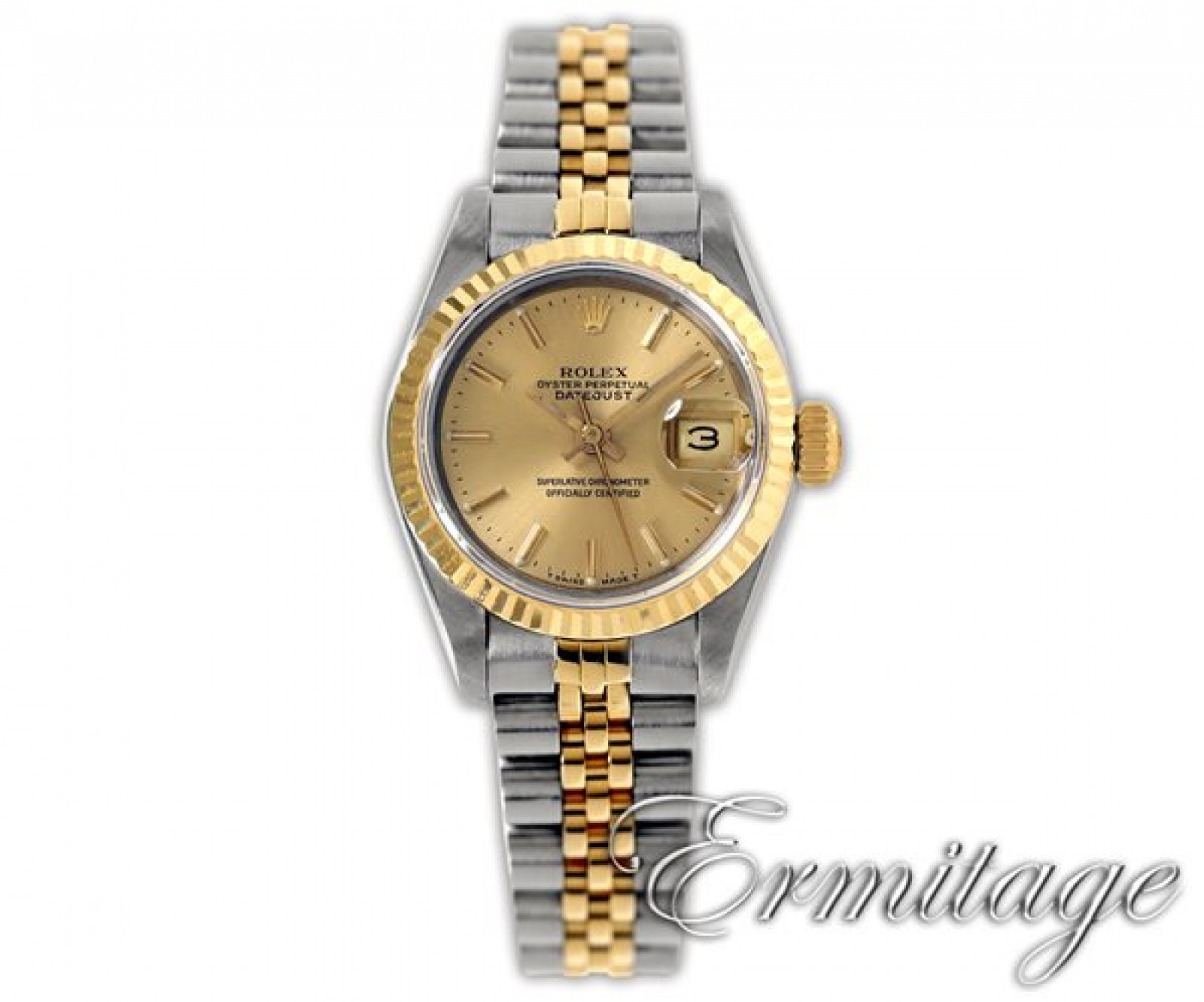 Pre-Owned Rolex Datejust 69173 Gold & Steel Champagne