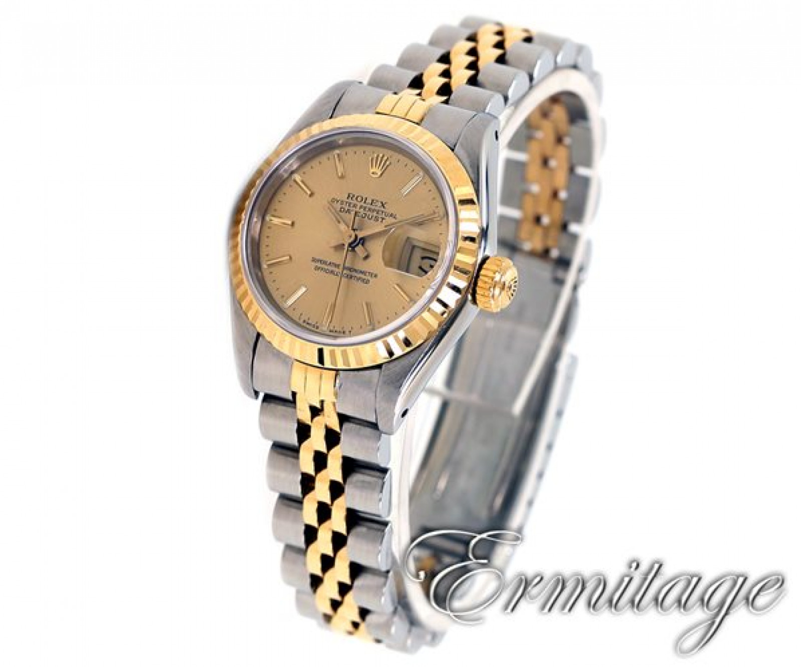 Pre-Owned Rolex Datejust 69173 Gold & Steel Champagne