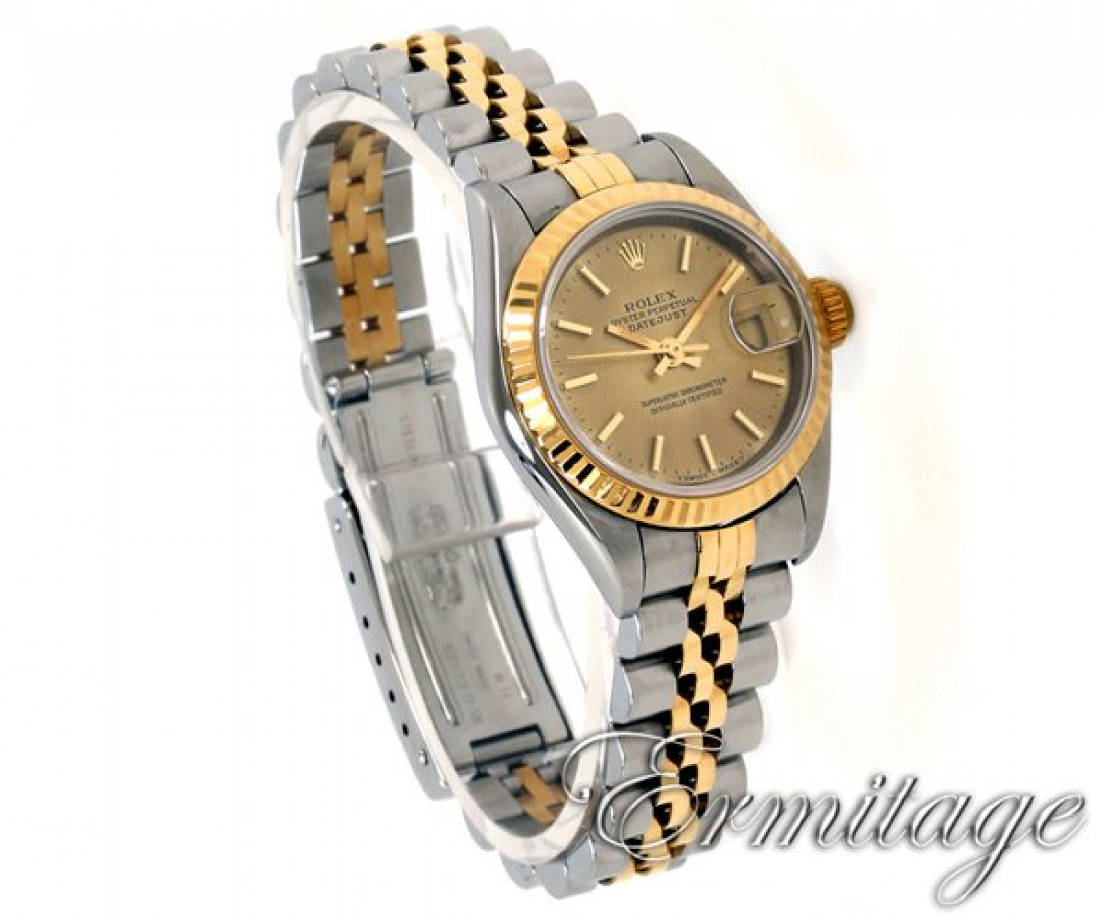 Pre-Owned Gold & Steel Rolex Datejust 69173 Year 1996