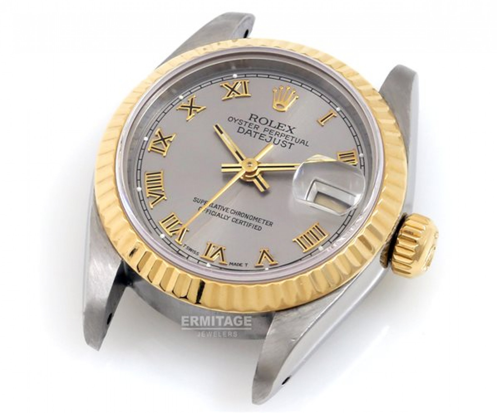Rolex Datejust 69173 Gold & Steel with Steel Dial & Roman Markers