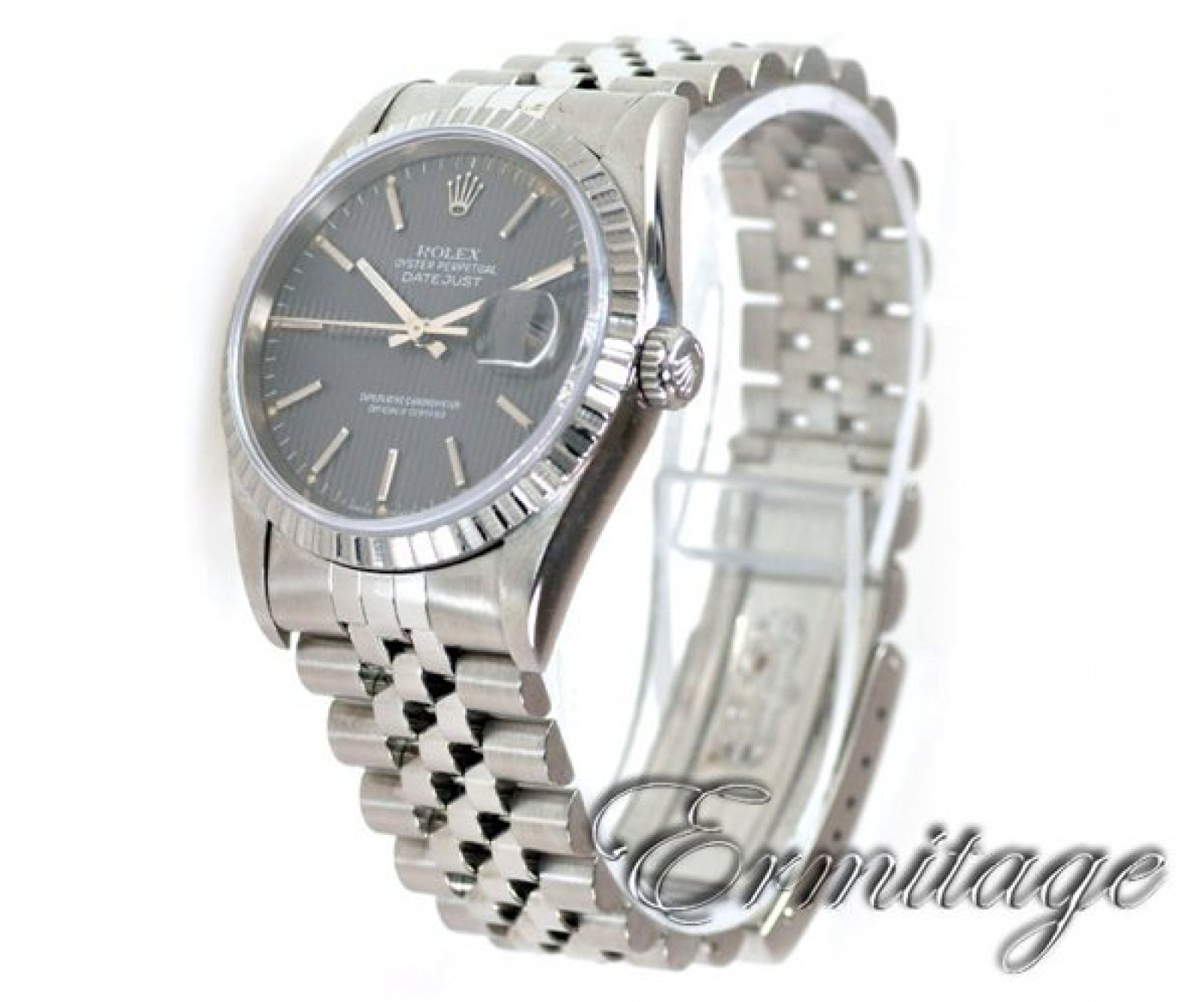 Pre-Owned Rolex Datejust 16220 with Tapestry Dial