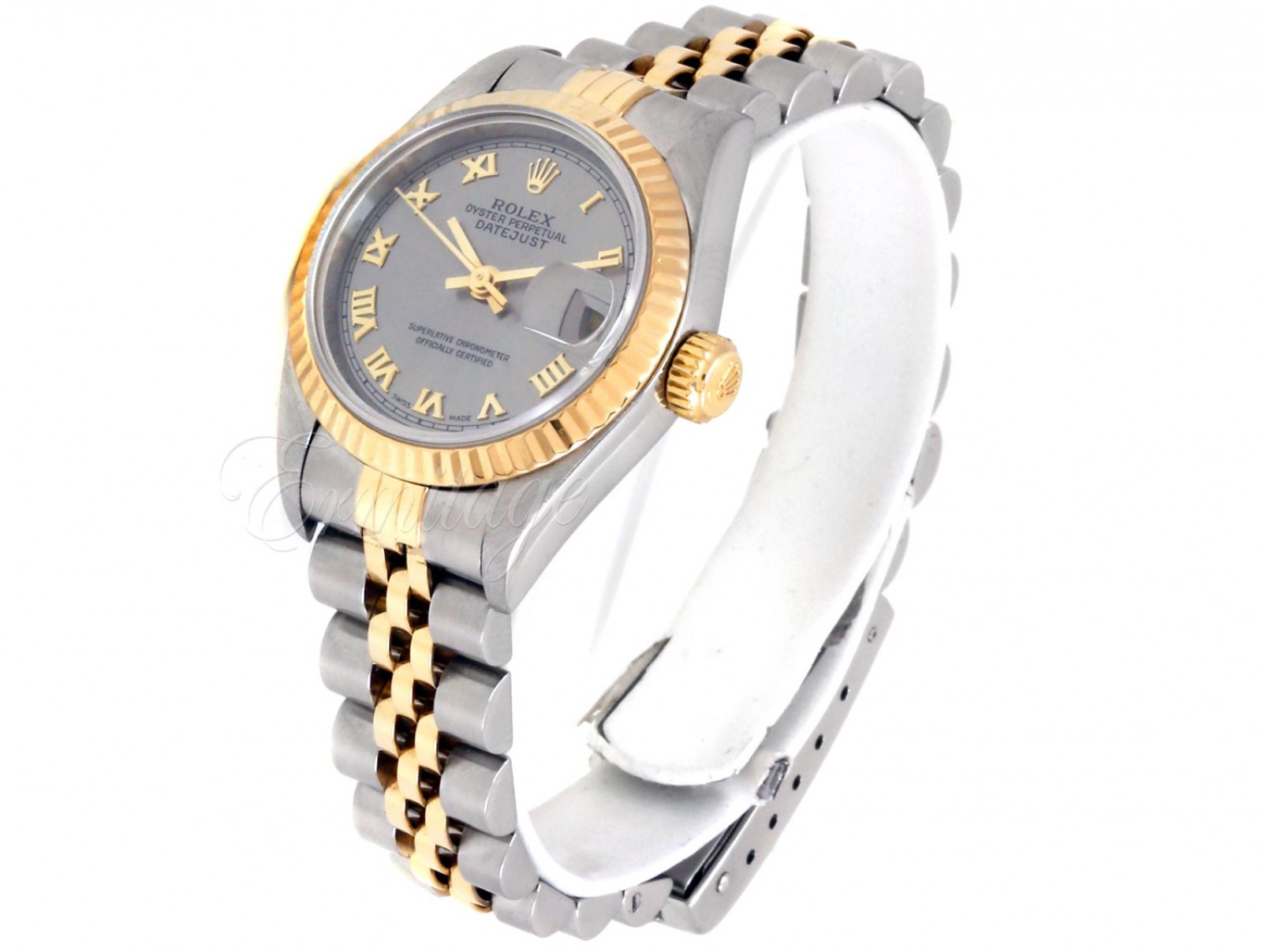 Rolex Datejust 69173 Gold & Steel with Grey Dial & Roman Markers
