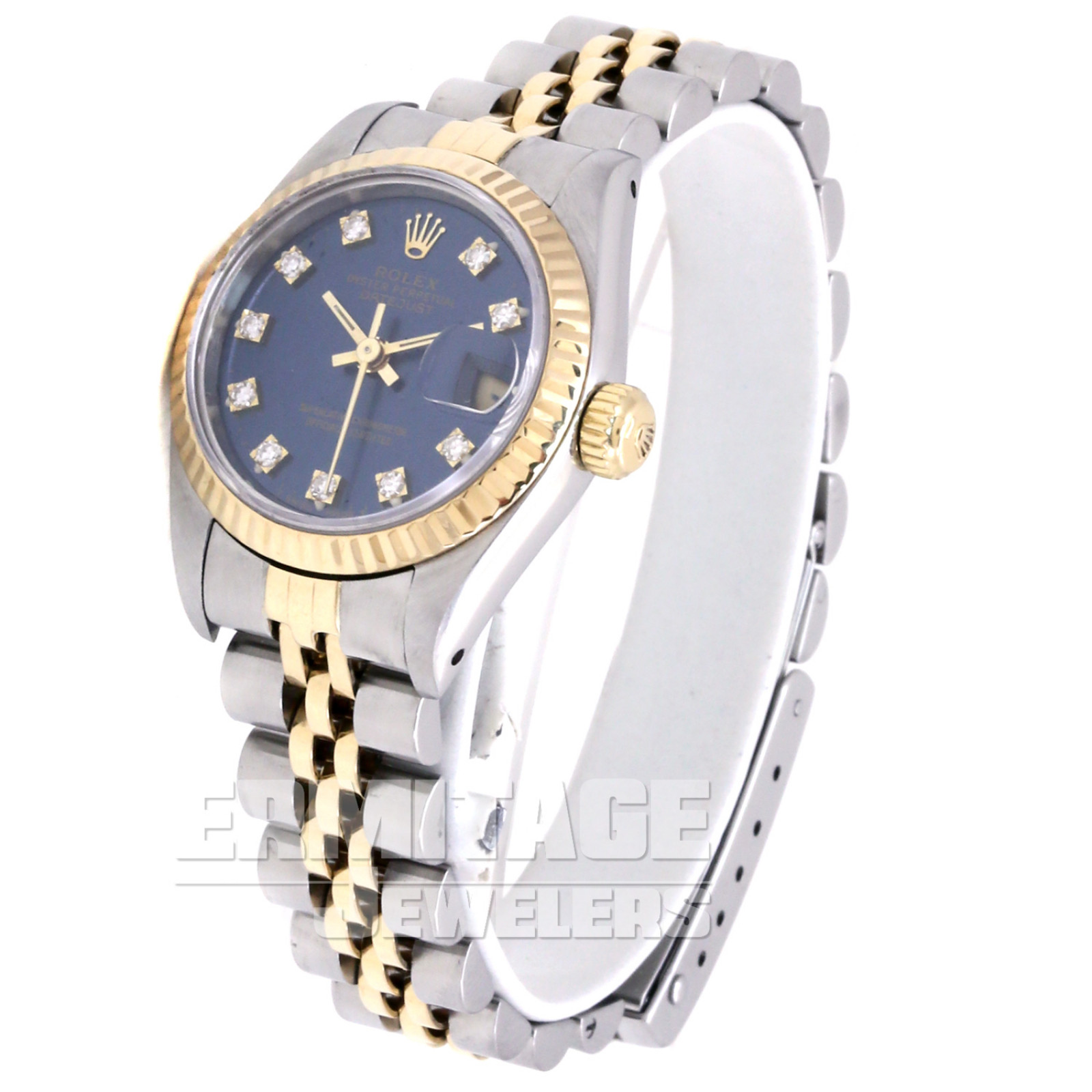 Diamond Rolex Datejust 69173 with Blue Dial