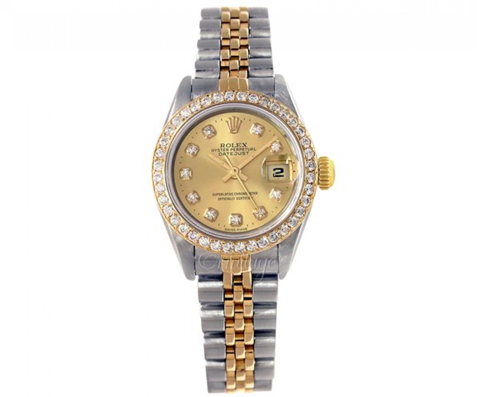 Rolex Datejust 69173 with Champagne Diamond Dial