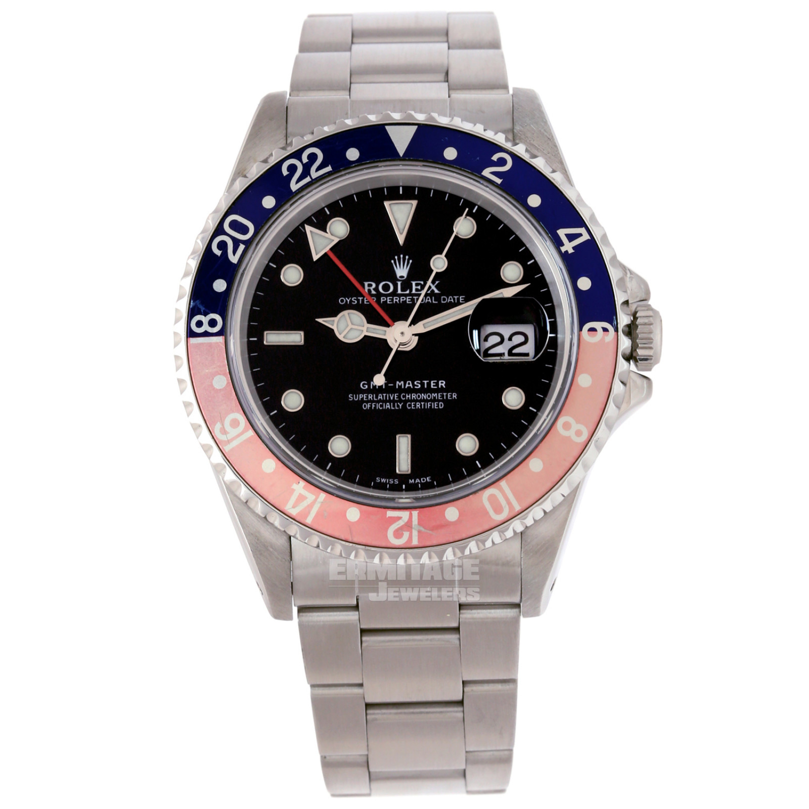 40 mm Three-Time-Zone Rolex GMT-Master 16700 Ermitage Jewelers