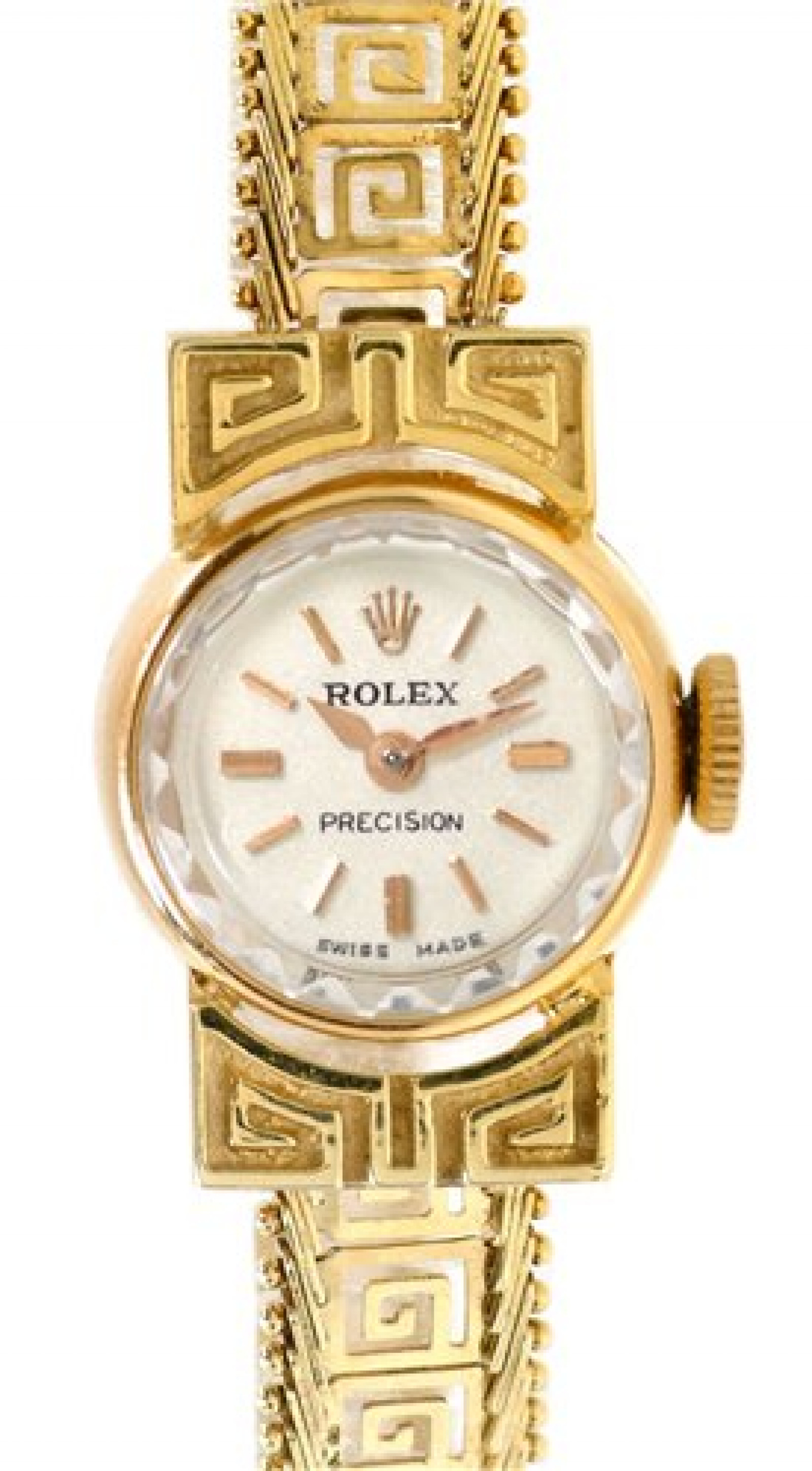 Vintage Rolex Precision 2113 Gold with Silver Dial