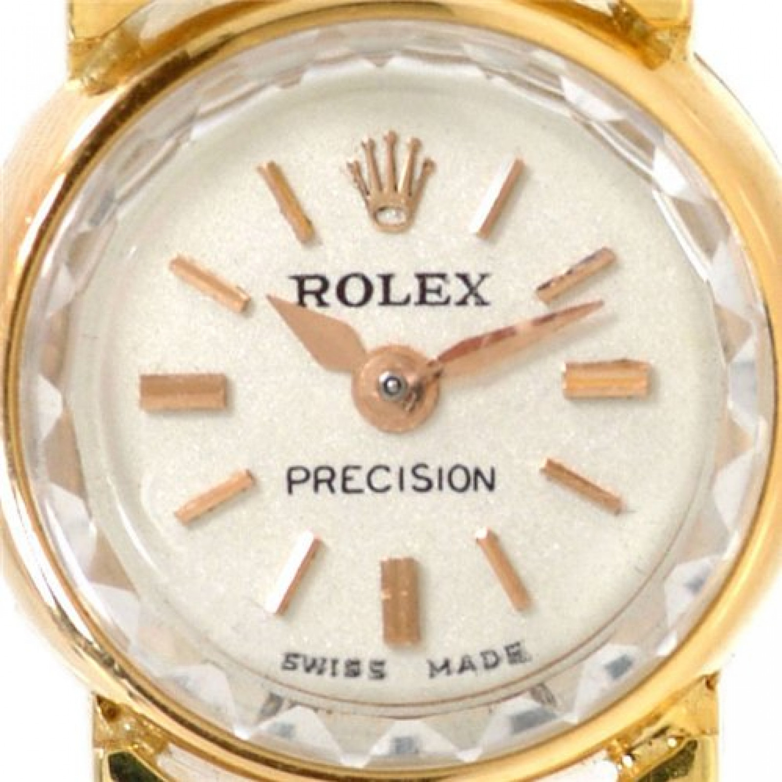 Vintage Rolex Precision 2113 Gold with Silver Dial