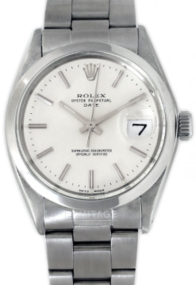 Rolex 1500 Steel on Oyster, Smooth Bezel Steel with Silver Index