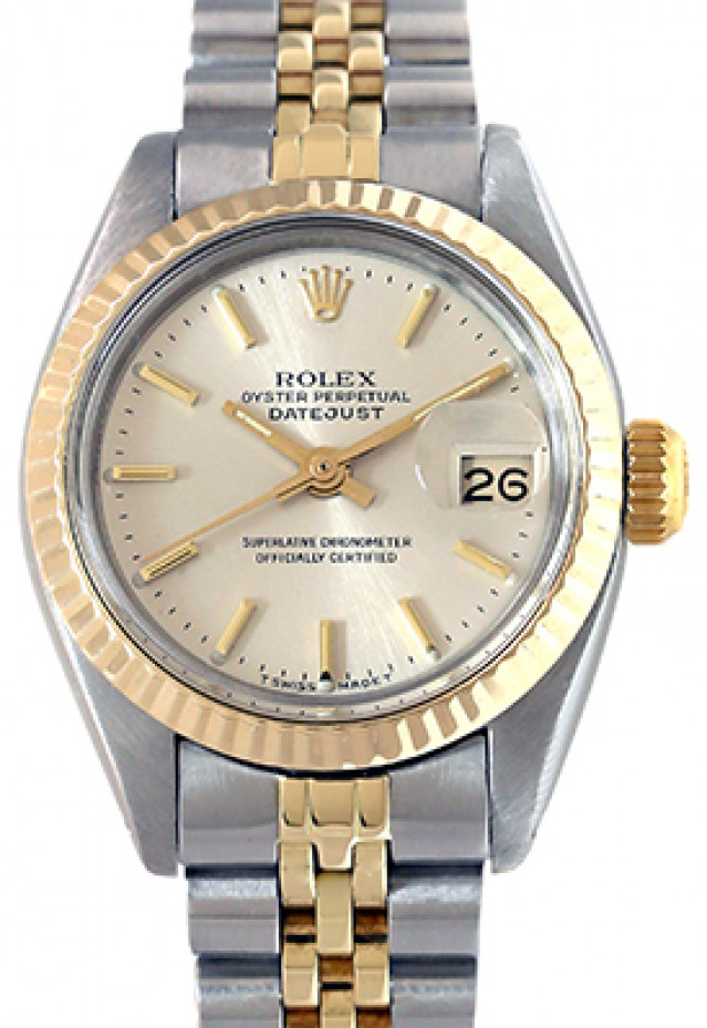 Rolex 6917 Yellow Gold & Steel on Jubilee, Fluted Bezel Steel with Gold Index