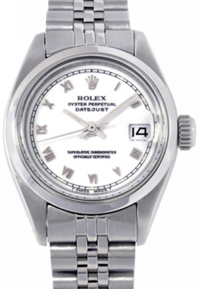 Rolex 6917 Steel on Jubilee, Smooth Bezel White with Silver Roman