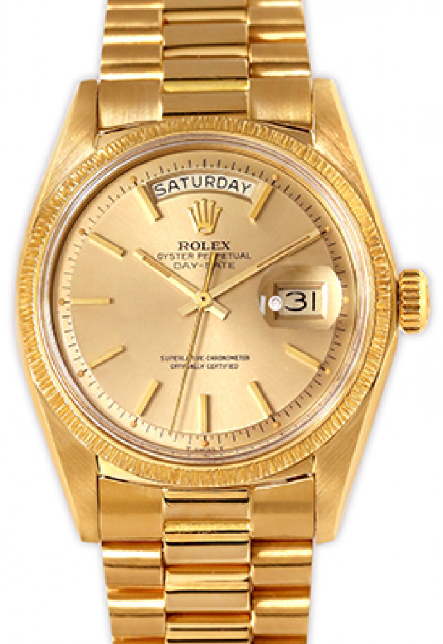 Vintage Rolex Day-Date 1807 Gold Year 1970 with Champagne Dial